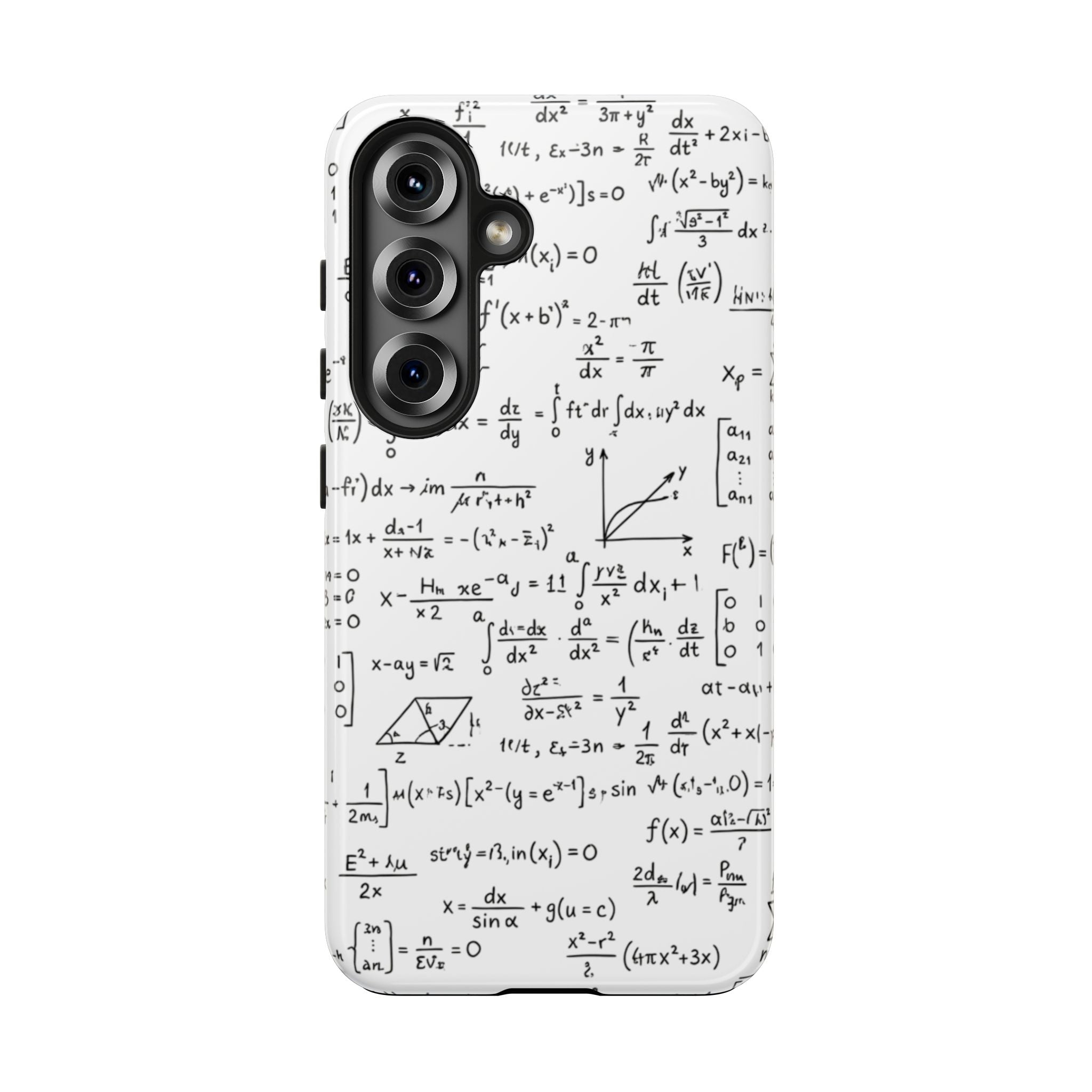 NO003 Math Equations Tough Phone Case — Vintage Handwritten Formula Protective Cover