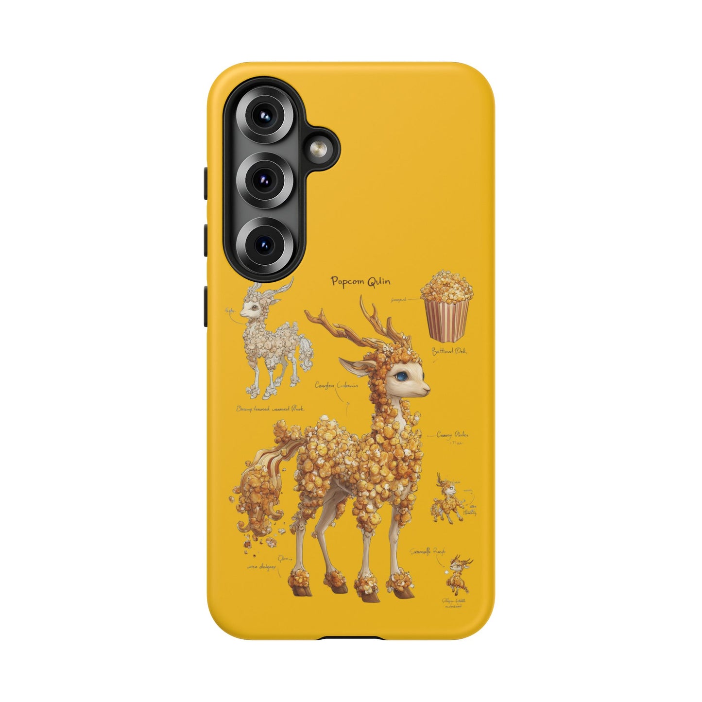 MOUMONS001 Popcorn Deer Phone Case – Cute Kawaii Snack Animal Protective Cover