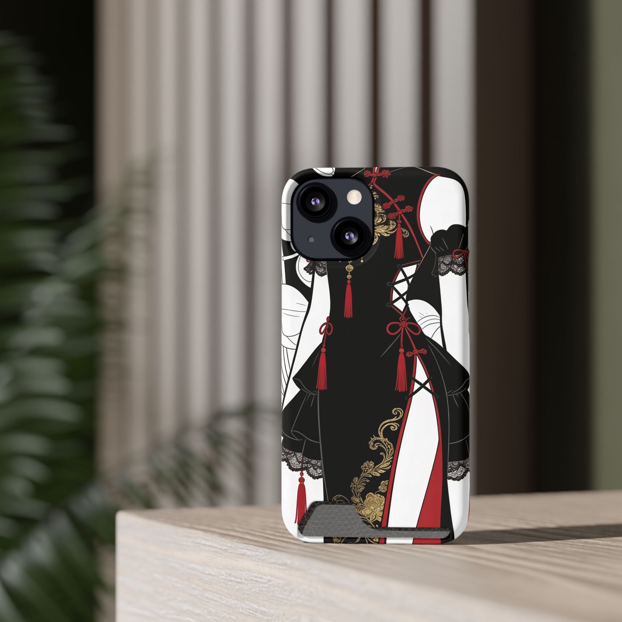 A002 Chinese Traditional Fashion Phone Case with Card Holder