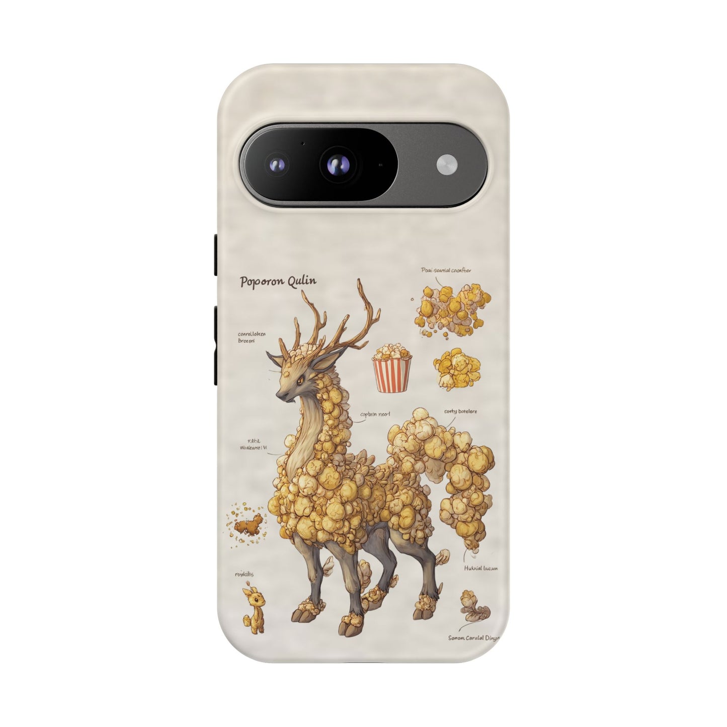 MOUMONS002 Popcorn Quill Phone Case — Cute Popcorn Creature Protective Cover
