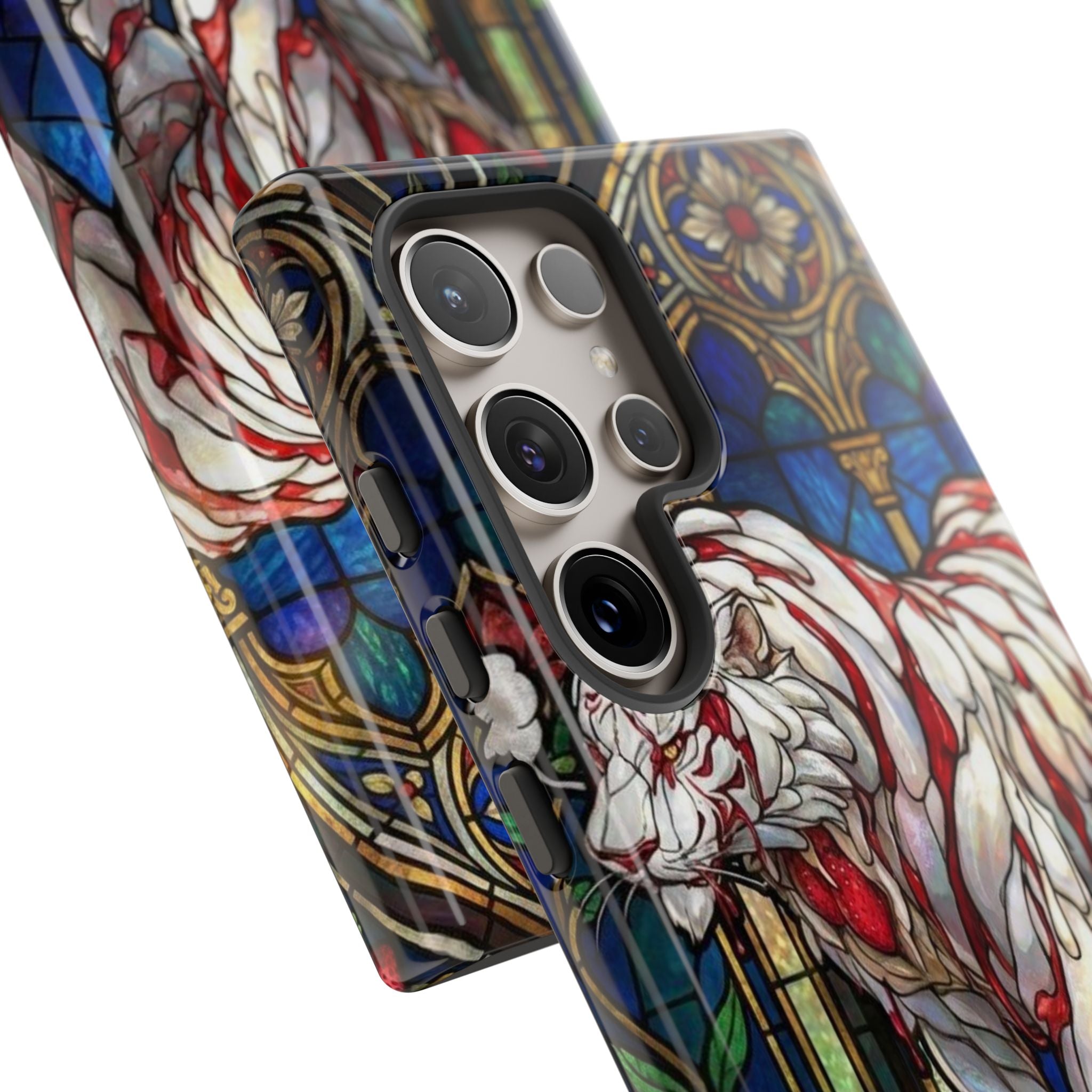 MOUMONS0011 special Stained Glass Phone Case — Protective Tough Case with Gothic Cathedral Design