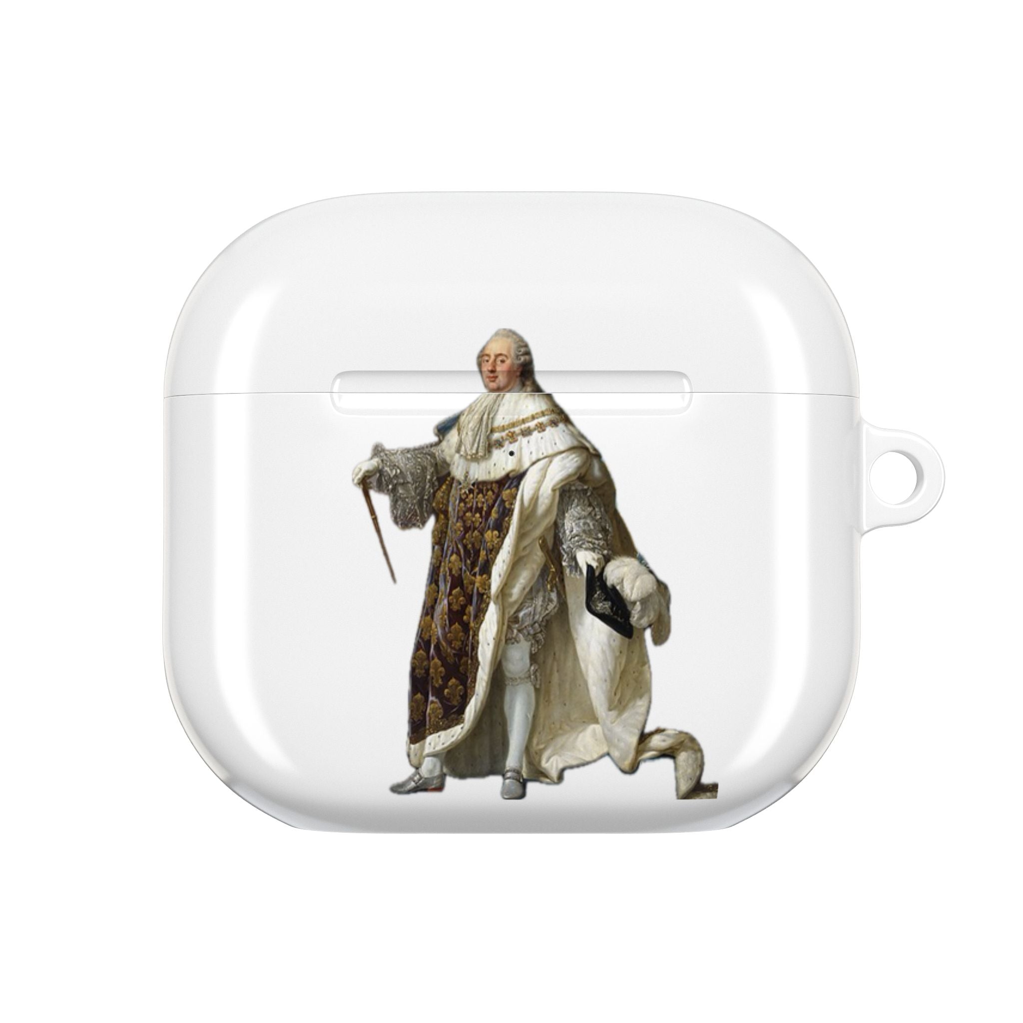 Regal French King AirPod Case – Vintage Royal Coat of Arms Design