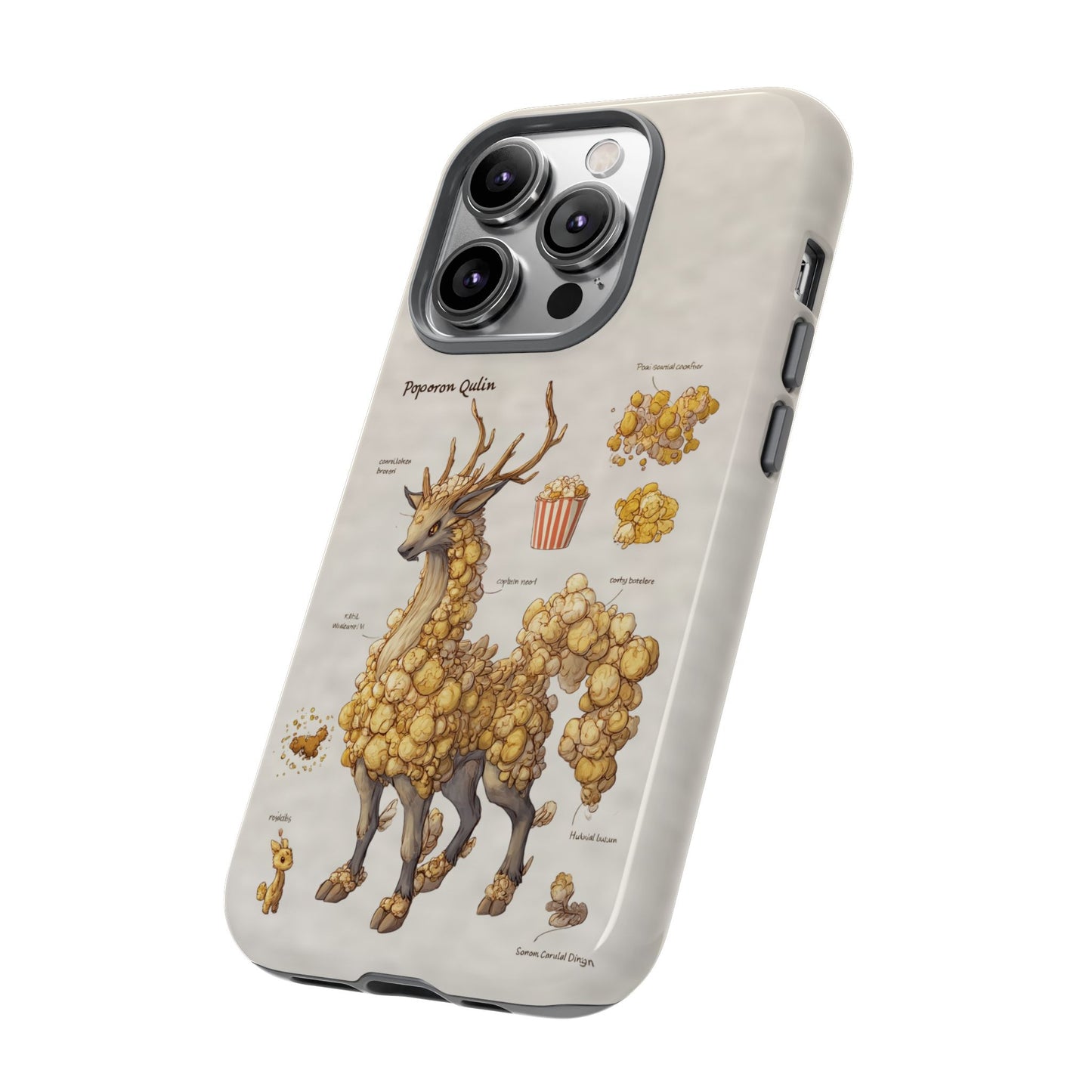 MOUMONS002 Popcorn Quill Phone Case — Cute Popcorn Creature Protective Cover