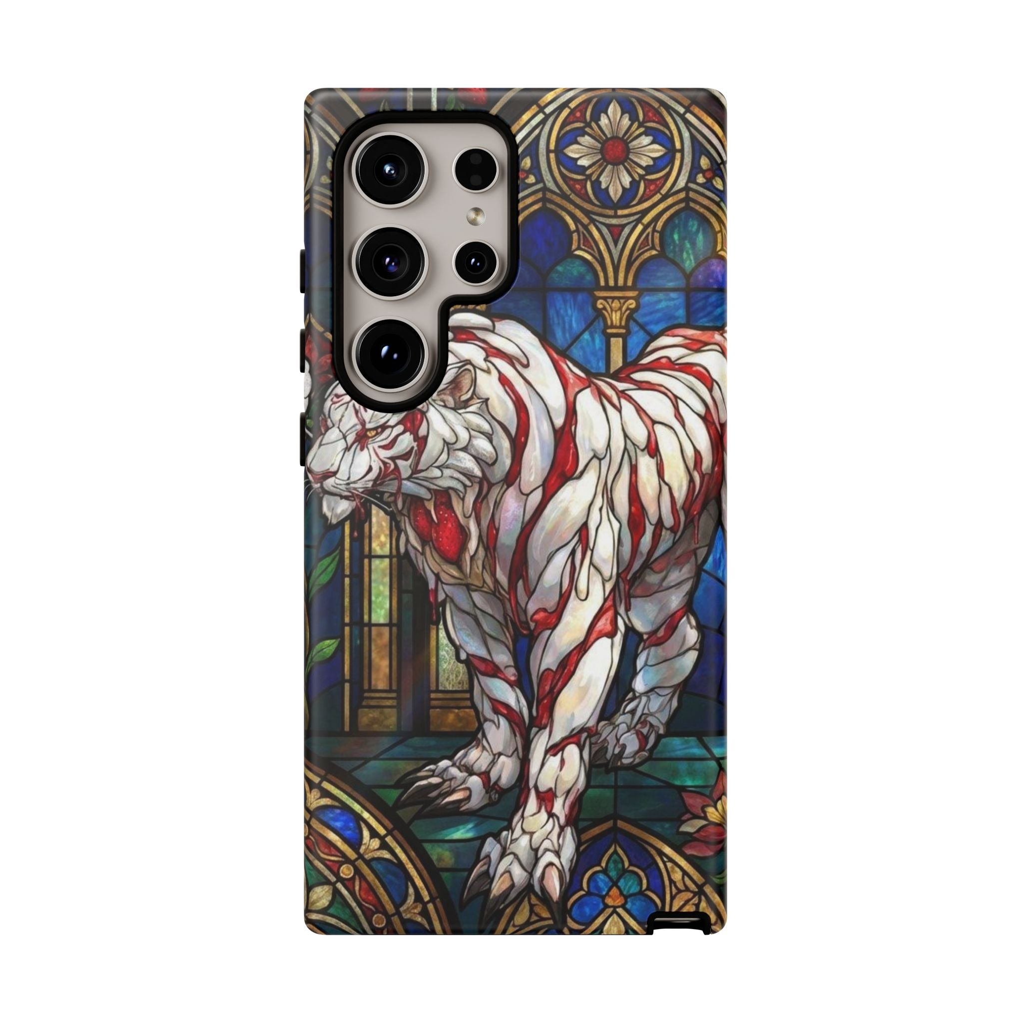 MOUMONS0011 special Stained Glass Phone Case — Protective Tough Case with Gothic Cathedral Design