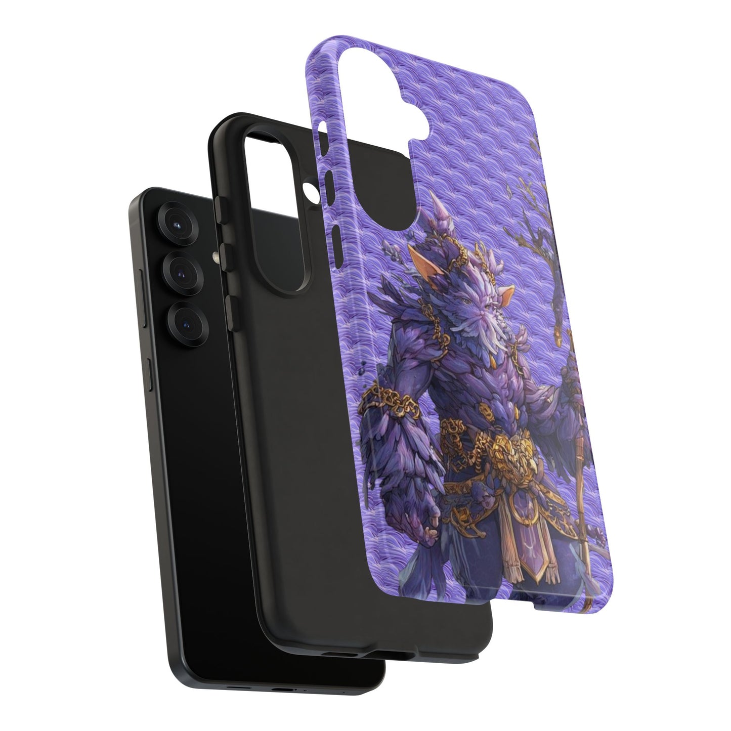 MOUMONS004 Purple Fantasy Warrior Phone Case – "Smoothie Waguizi" Art Protective Cover