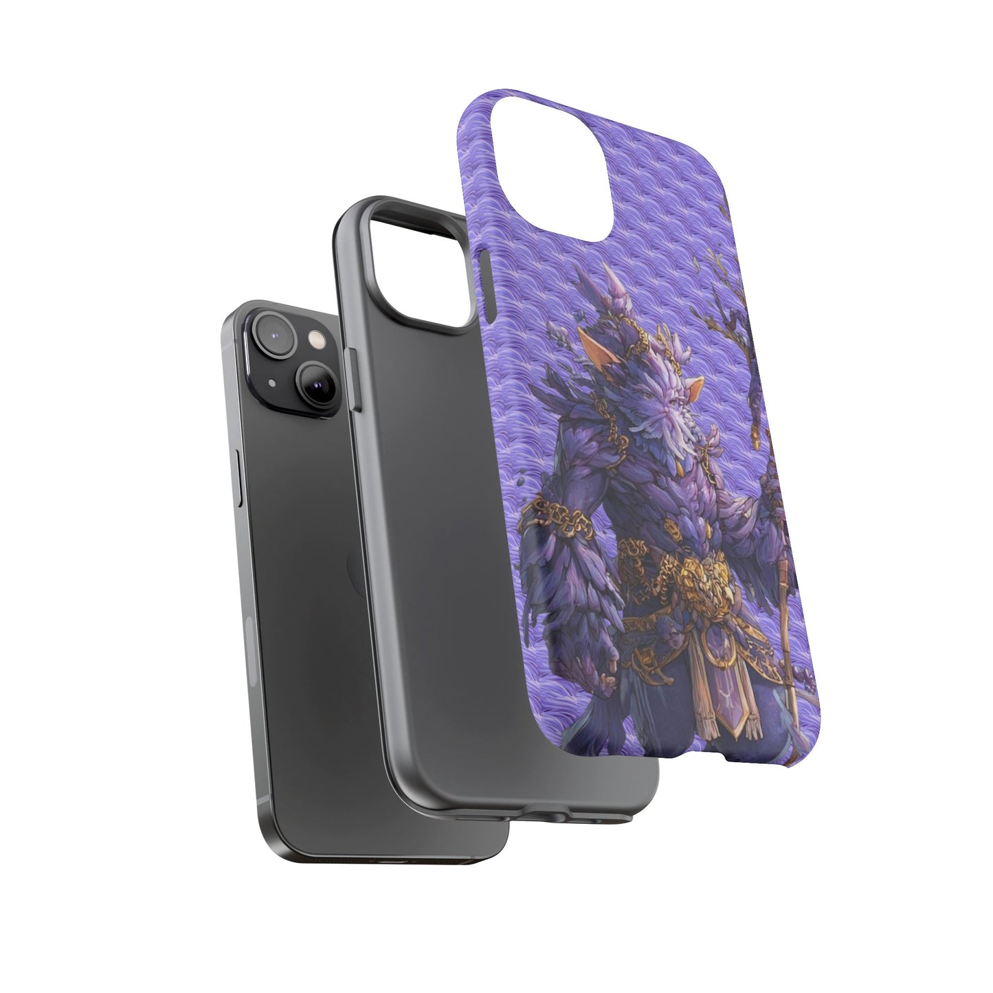 MOUMONS004 Purple Fantasy Warrior Phone Case – "Smoothie Waguizi" Art Protective Cover