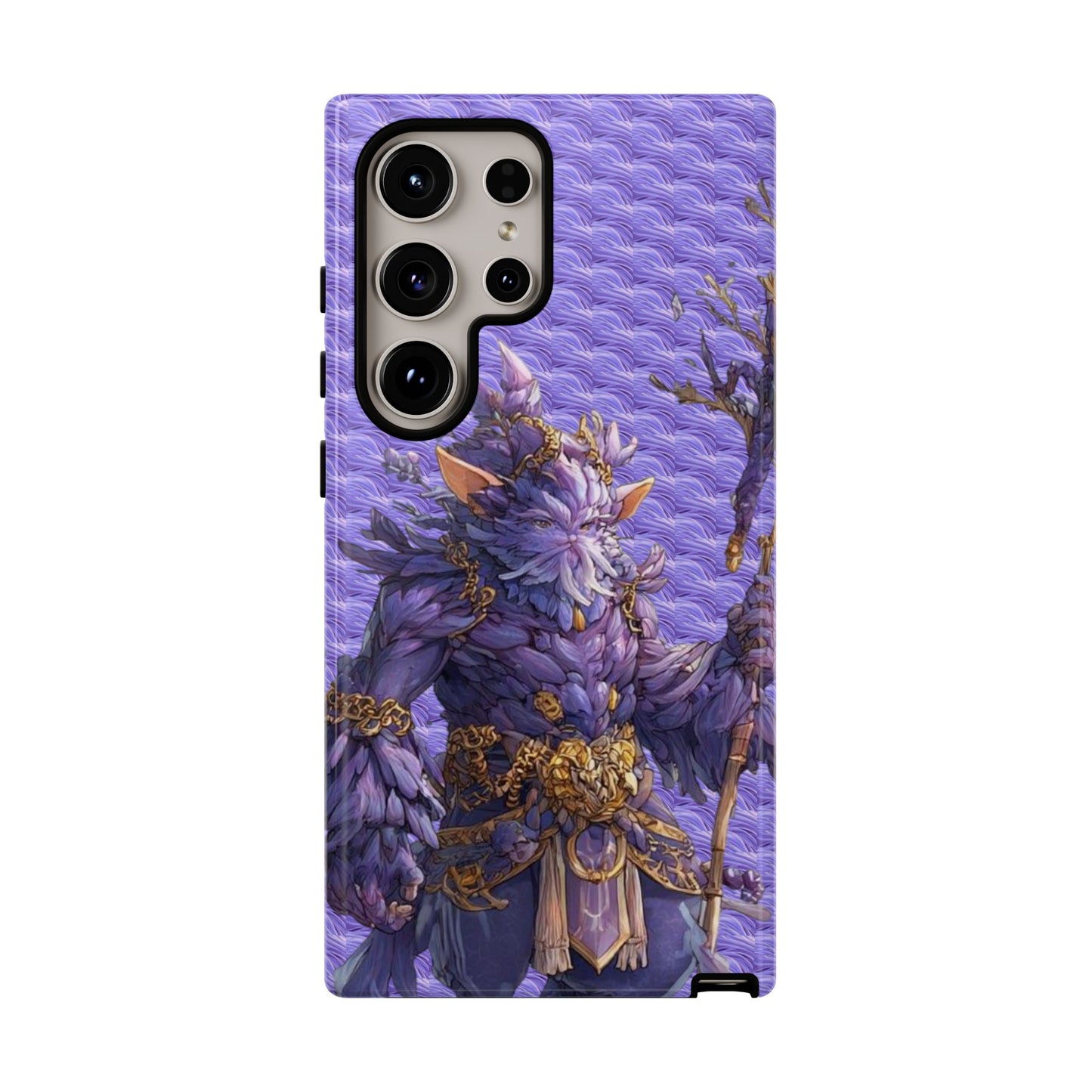 MOUMONS004 Purple Fantasy Warrior Phone Case – "Smoothie Waguizi" Art Protective Cover