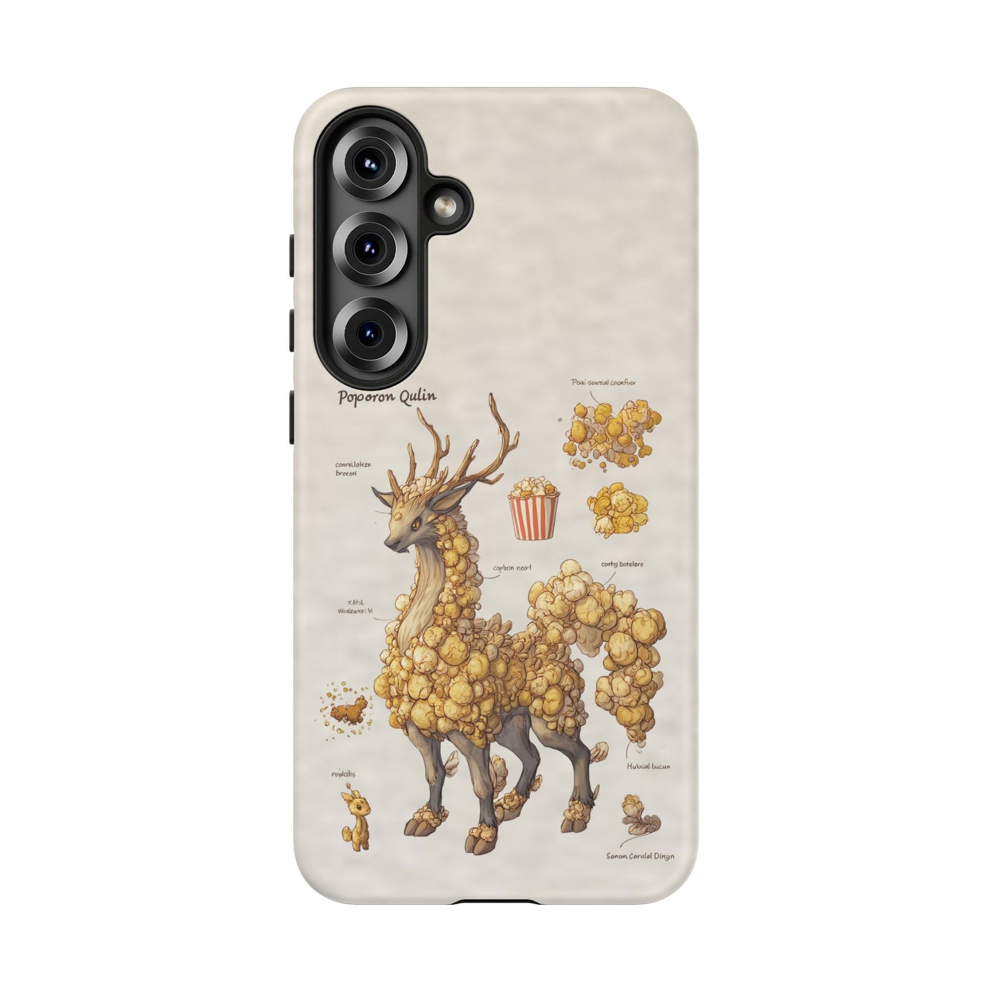 MOUMONS002 Popcorn Quill Phone Case — Cute Popcorn Creature Protective Cover