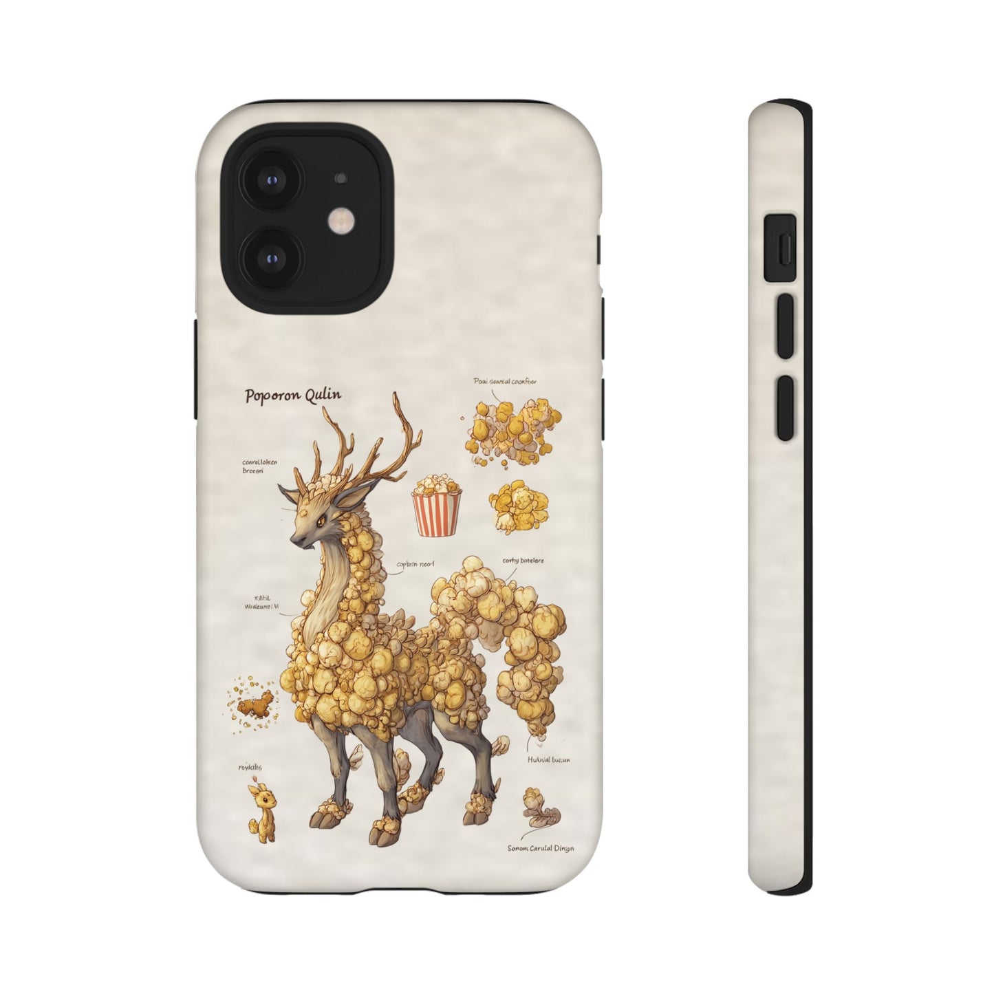 MOUMONS002 Popcorn Quill Phone Case — Cute Popcorn Creature Protective Cover