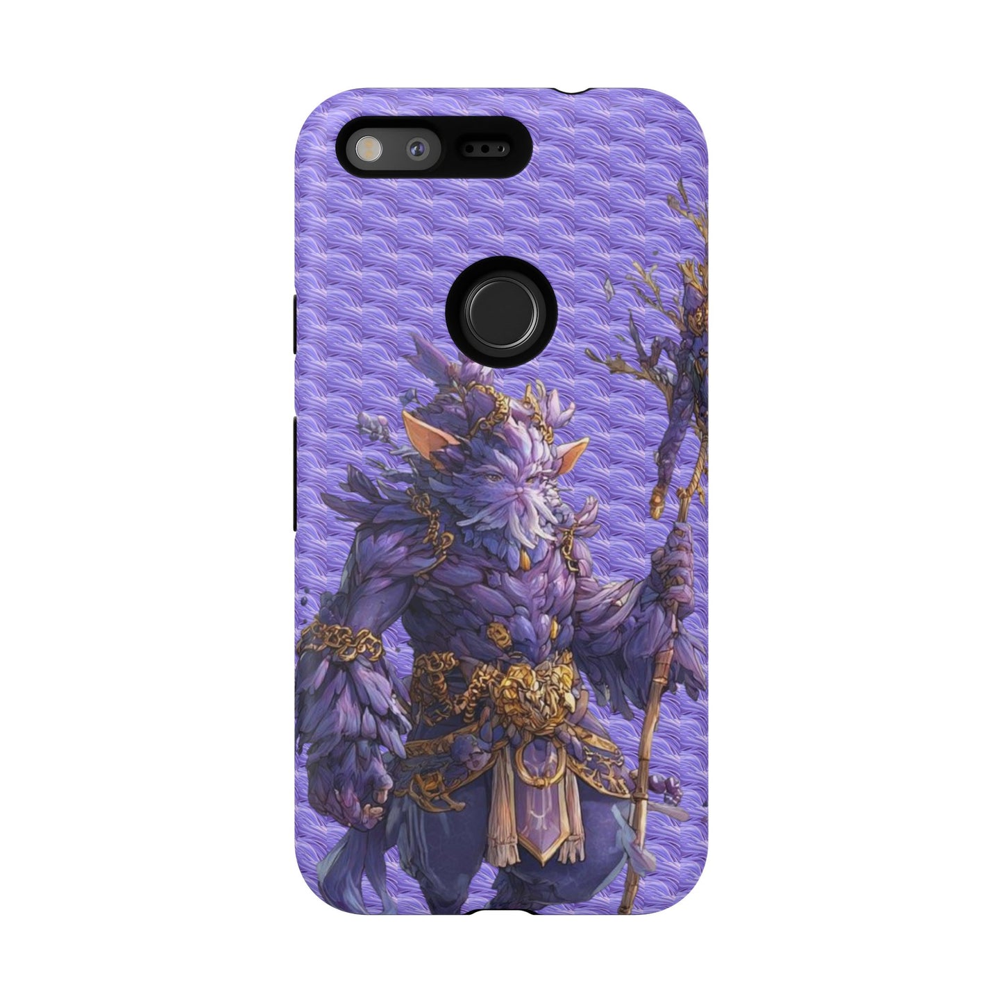 MOUMONS004 Purple Fantasy Warrior Phone Case – "Smoothie Waguizi" Art Protective Cover