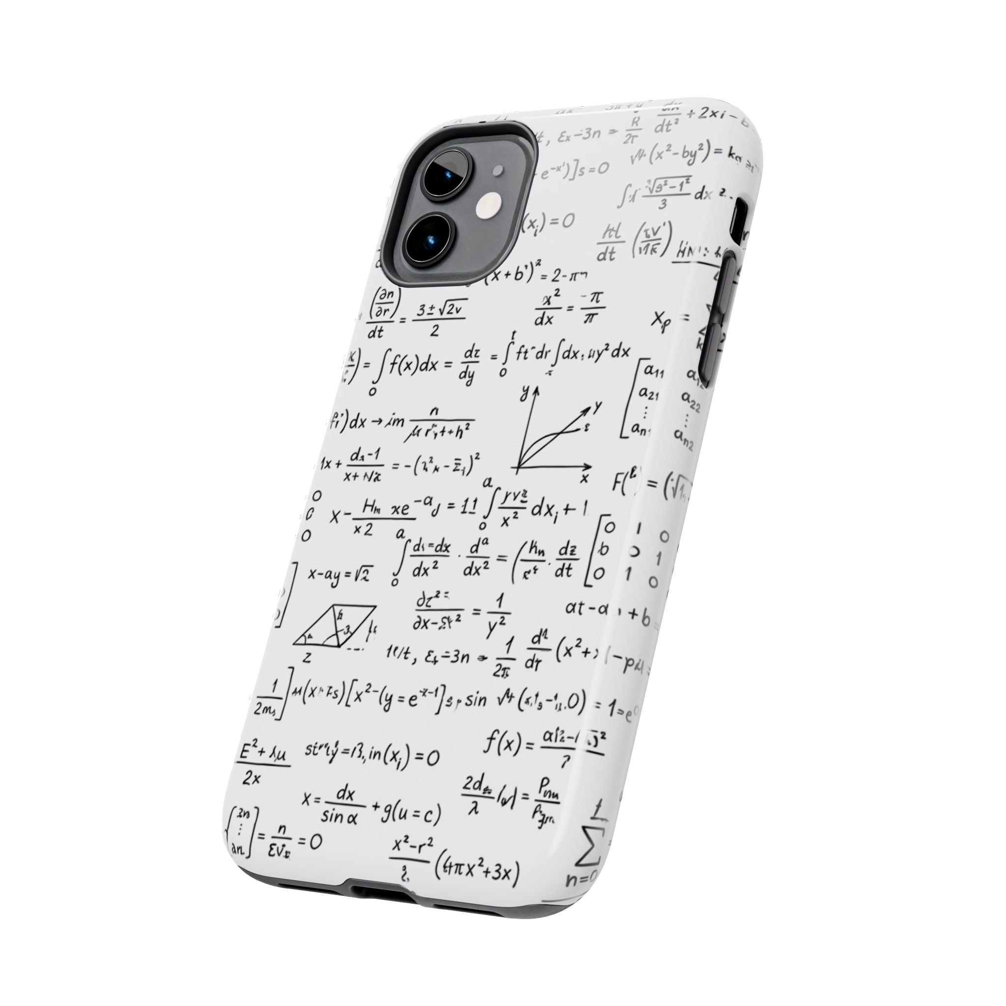 NO003 Math Equations Tough Phone Case — Vintage Handwritten Formula Protective Cover