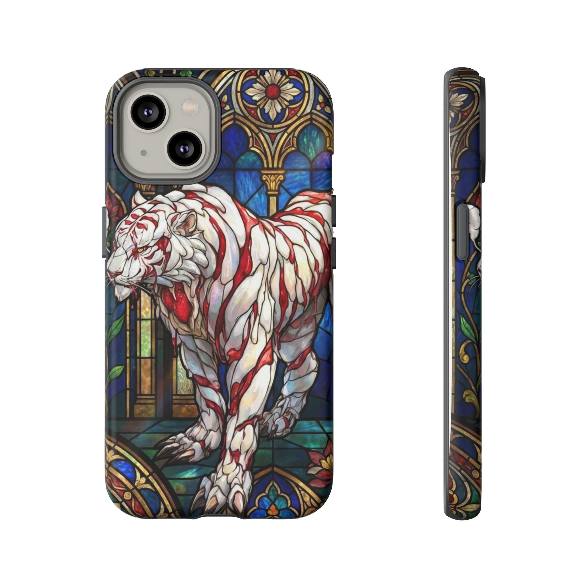 MOUMONS0011 special Stained Glass Phone Case — Protective Tough Case with Gothic Cathedral Design