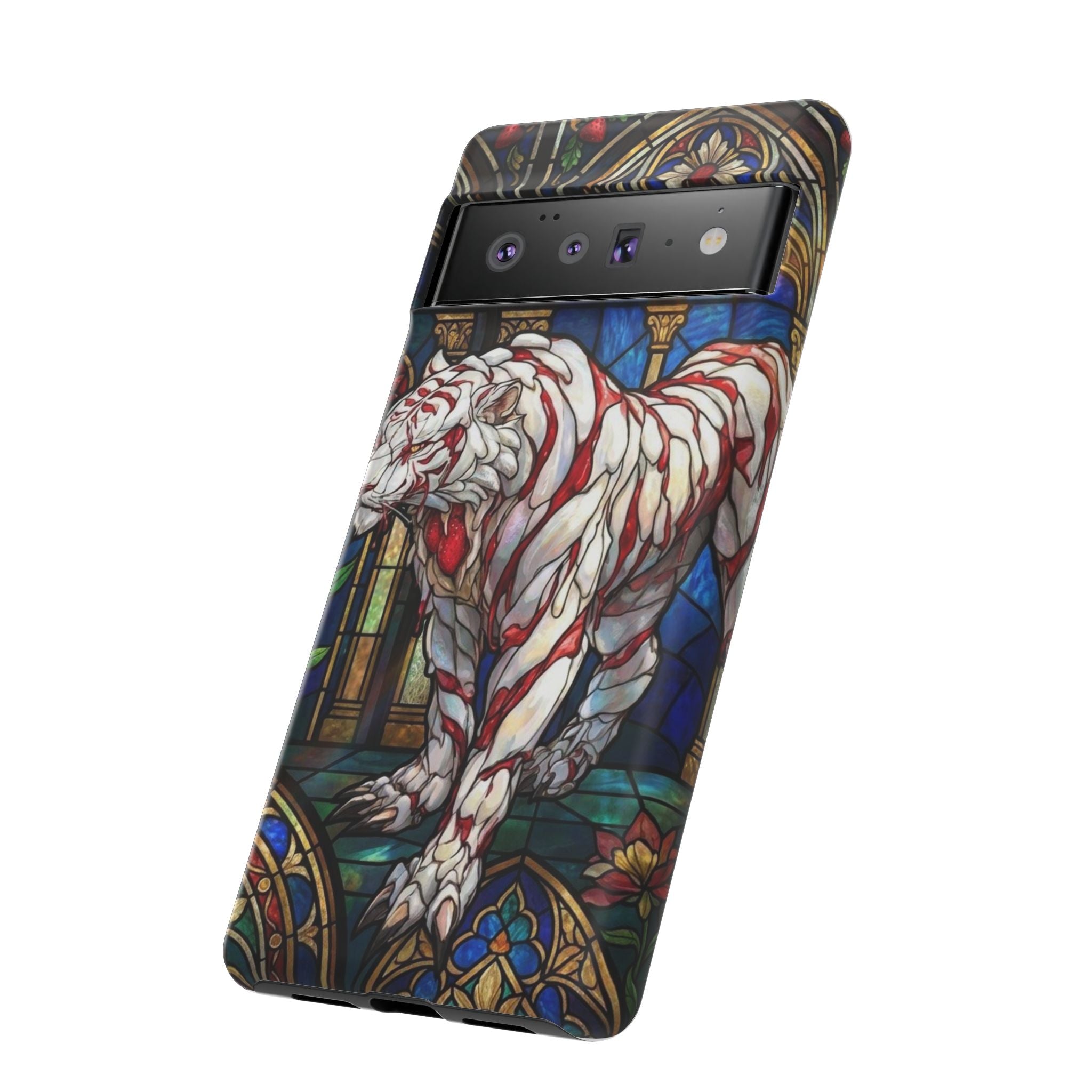 MOUMONS0011 special Stained Glass Phone Case — Protective Tough Case with Gothic Cathedral Design