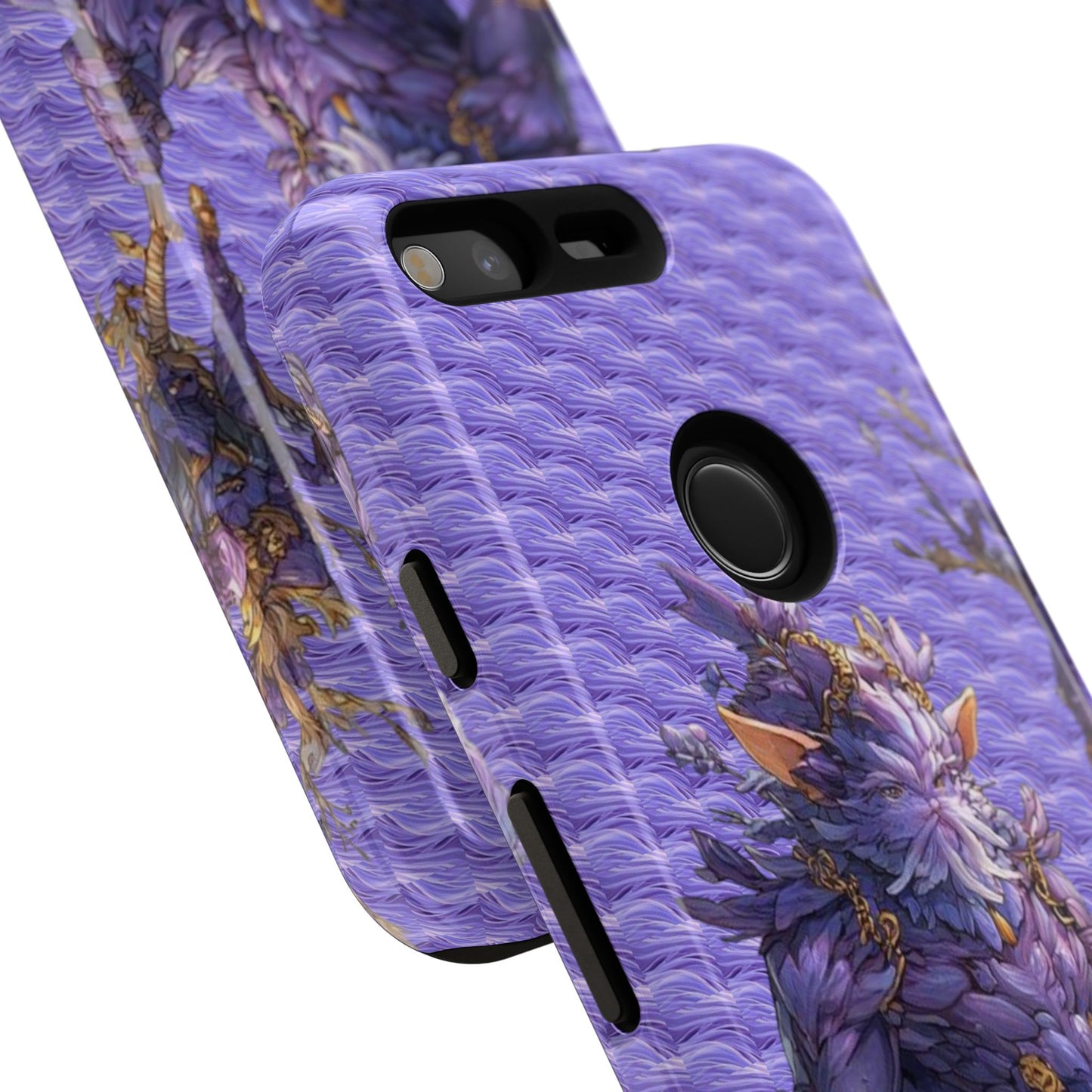 MOUMONS004 Purple Fantasy Warrior Phone Case – "Smoothie Waguizi" Art Protective Cover