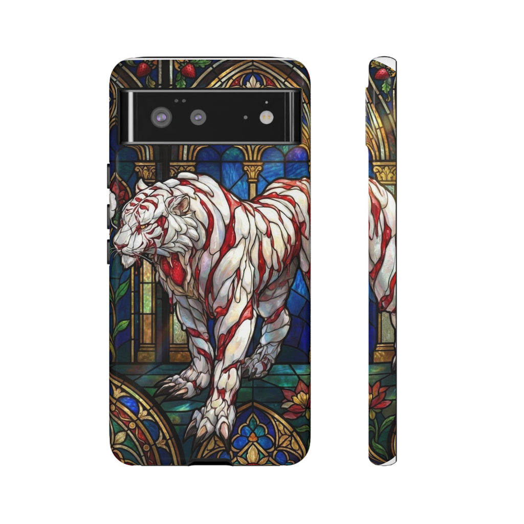 MOUMONS0011 special Stained Glass Phone Case — Protective Tough Case with Gothic Cathedral Design