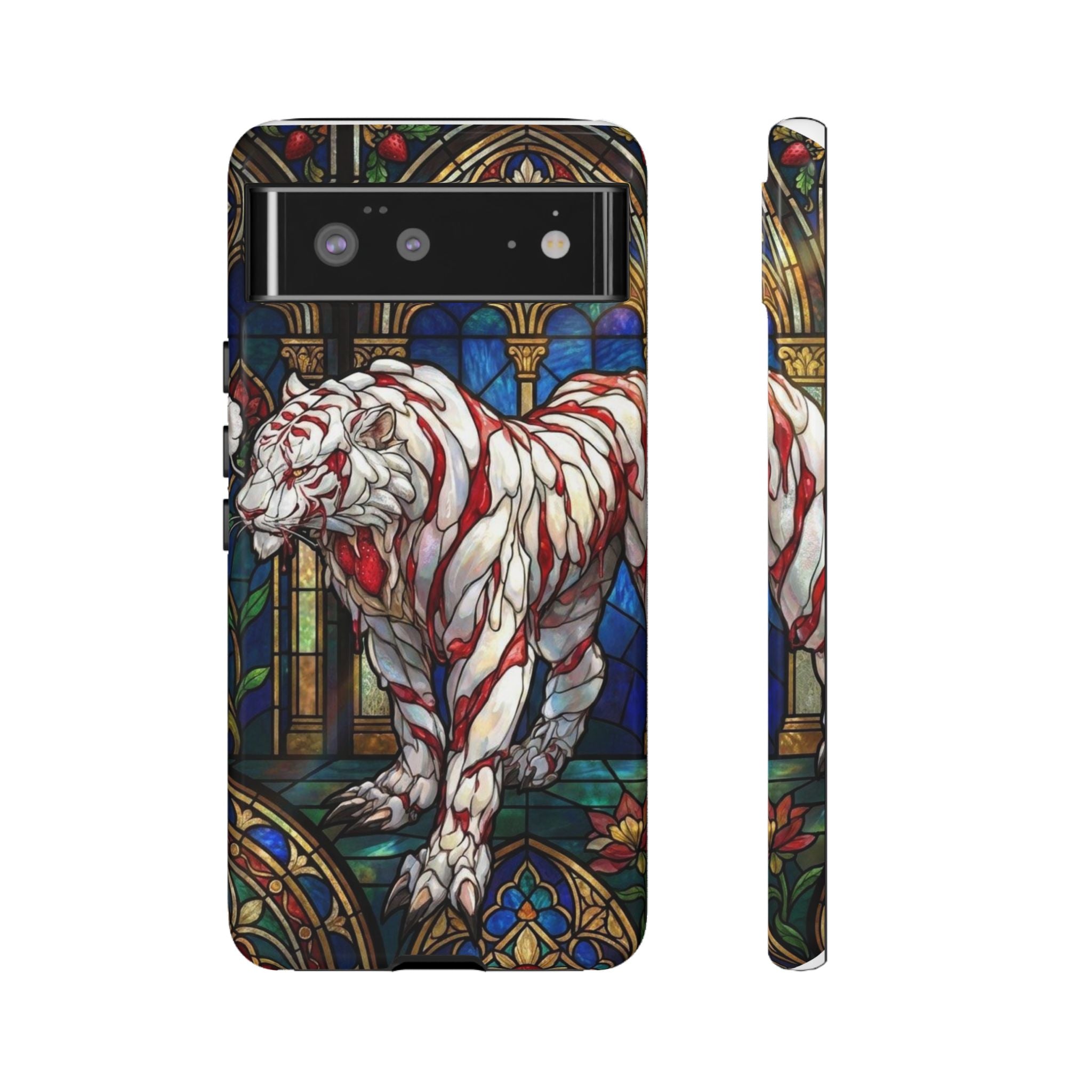 MOUMONS0011 special Stained Glass Phone Case — Protective Tough Case with Gothic Cathedral Design