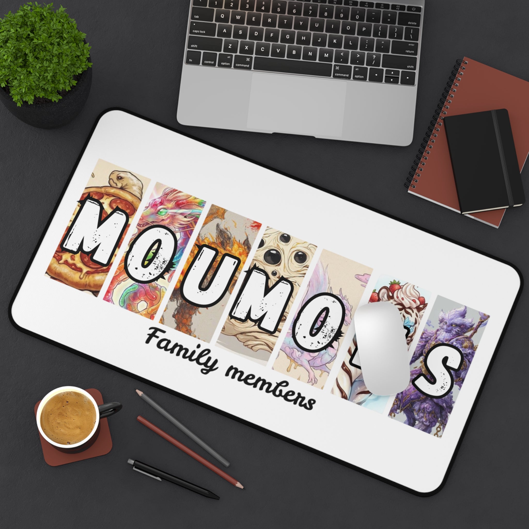 Moumoms Family Members Desk Mat