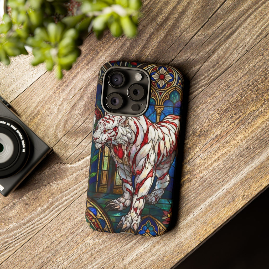 MOUMONS0011 special Stained Glass Phone Case — Protective Tough Case with Gothic Cathedral Design