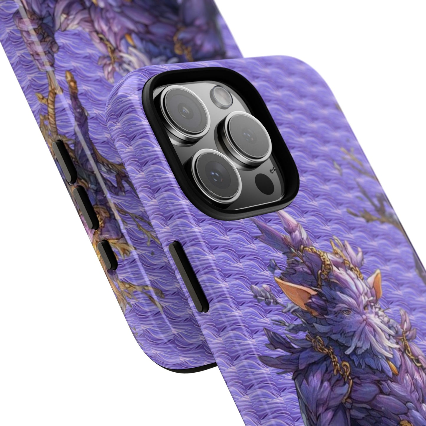 MOUMONS004 Purple Fantasy Warrior Phone Case – "Smoothie Waguizi" Art Protective Cover