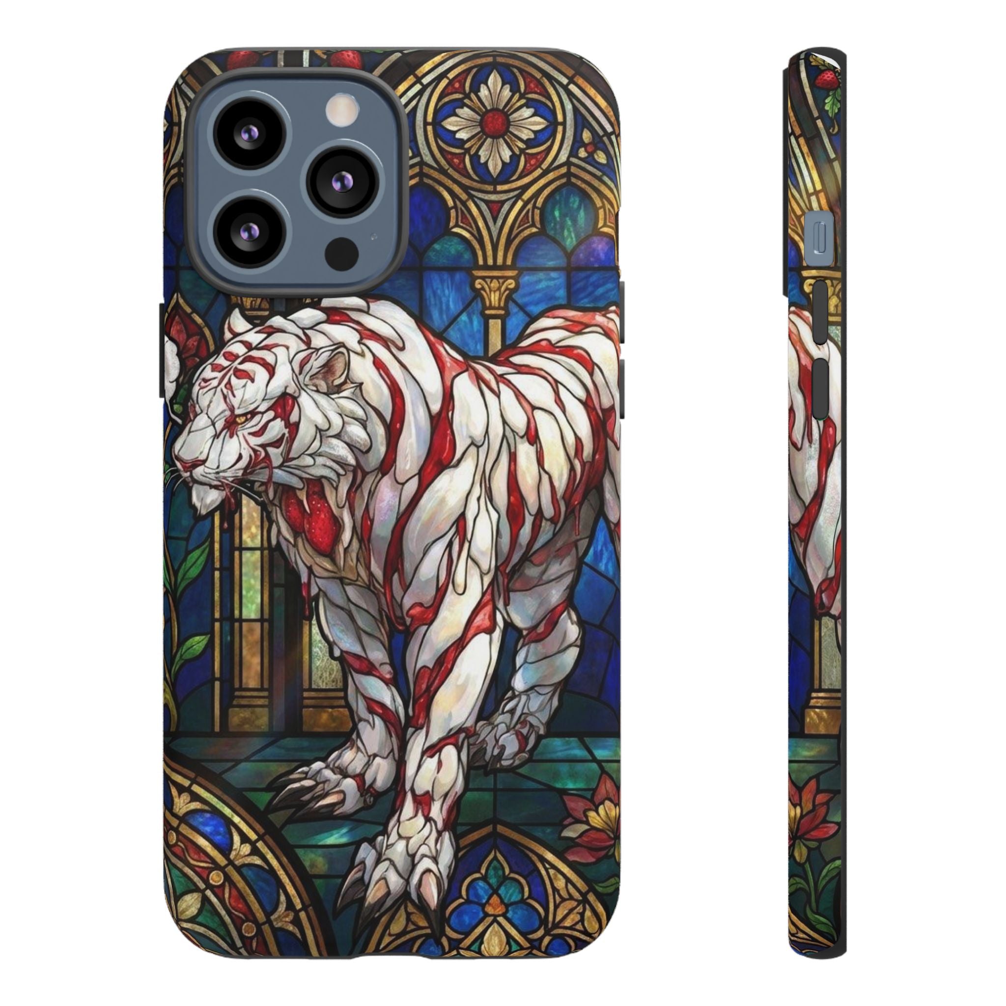 MOUMONS0011 special Stained Glass Phone Case — Protective Tough Case with Gothic Cathedral Design