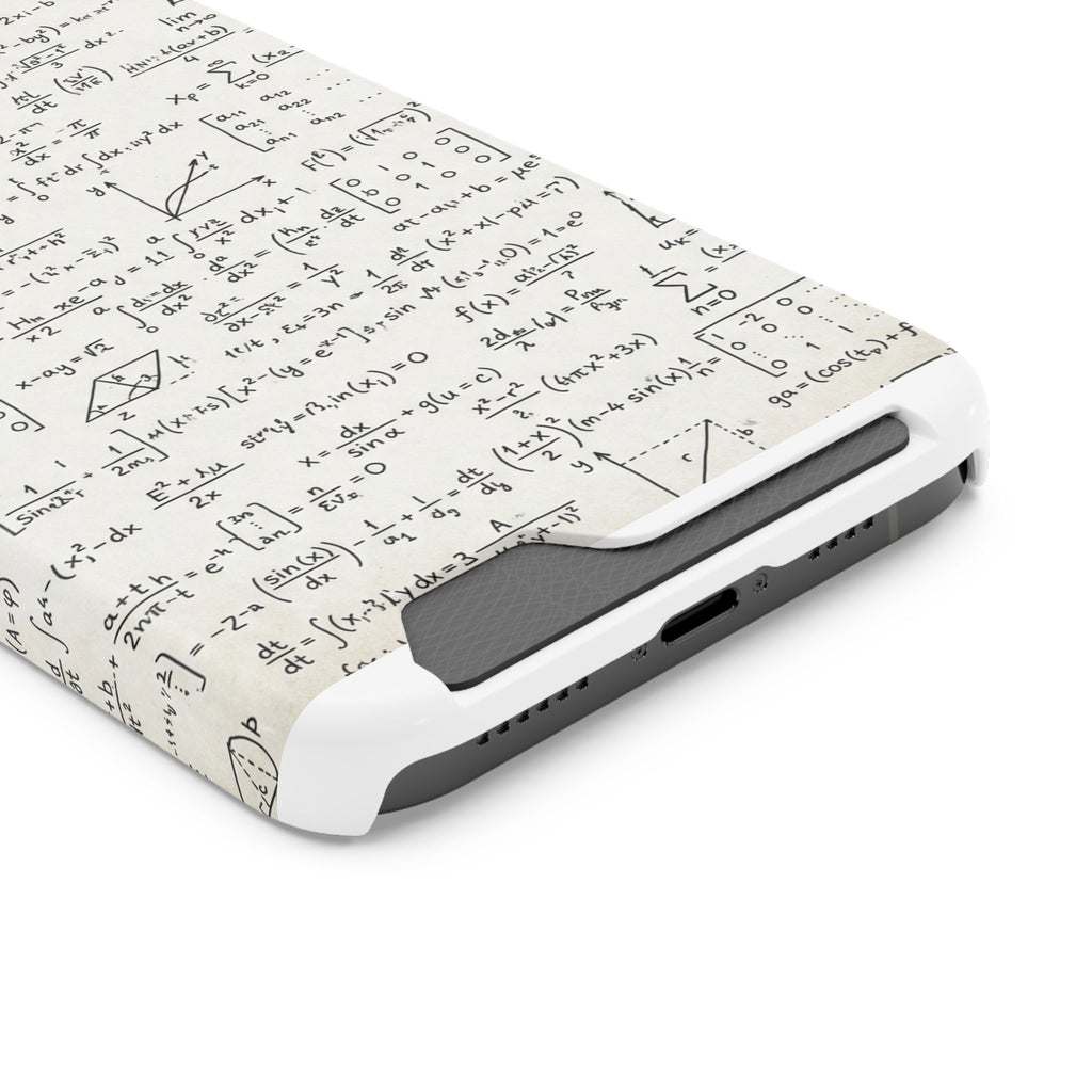 A001 Math Formula Phone Card Case — Scientific Equations Card Holder Phone Case