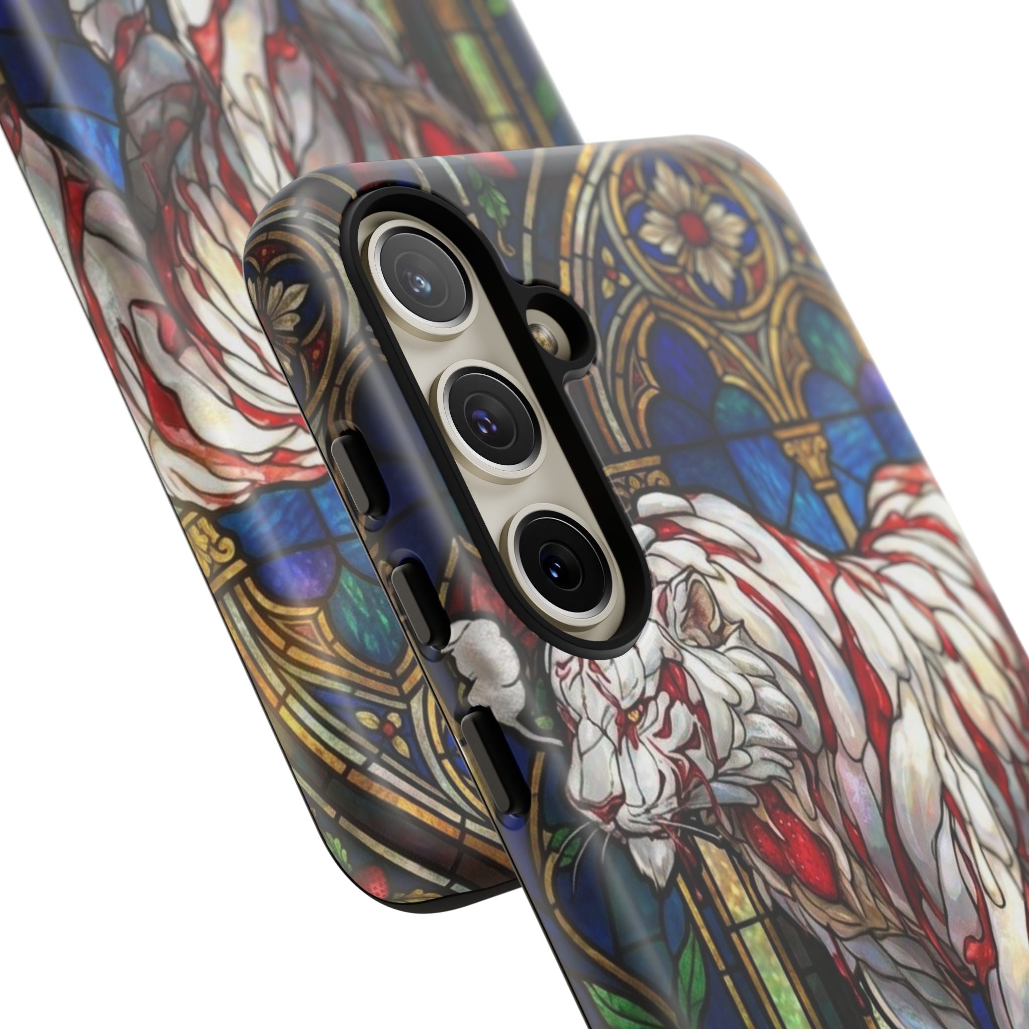 MOUMONS0011 special Stained Glass Phone Case — Protective Tough Case with Gothic Cathedral Design