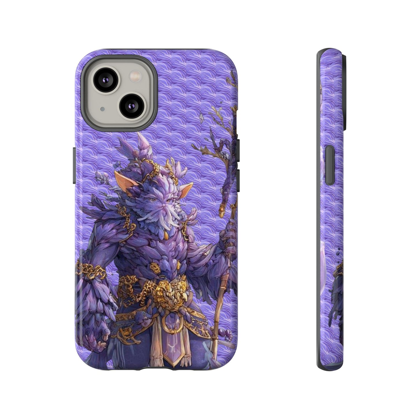 MOUMONS004 Purple Fantasy Warrior Phone Case – "Smoothie Waguizi" Art Protective Cover