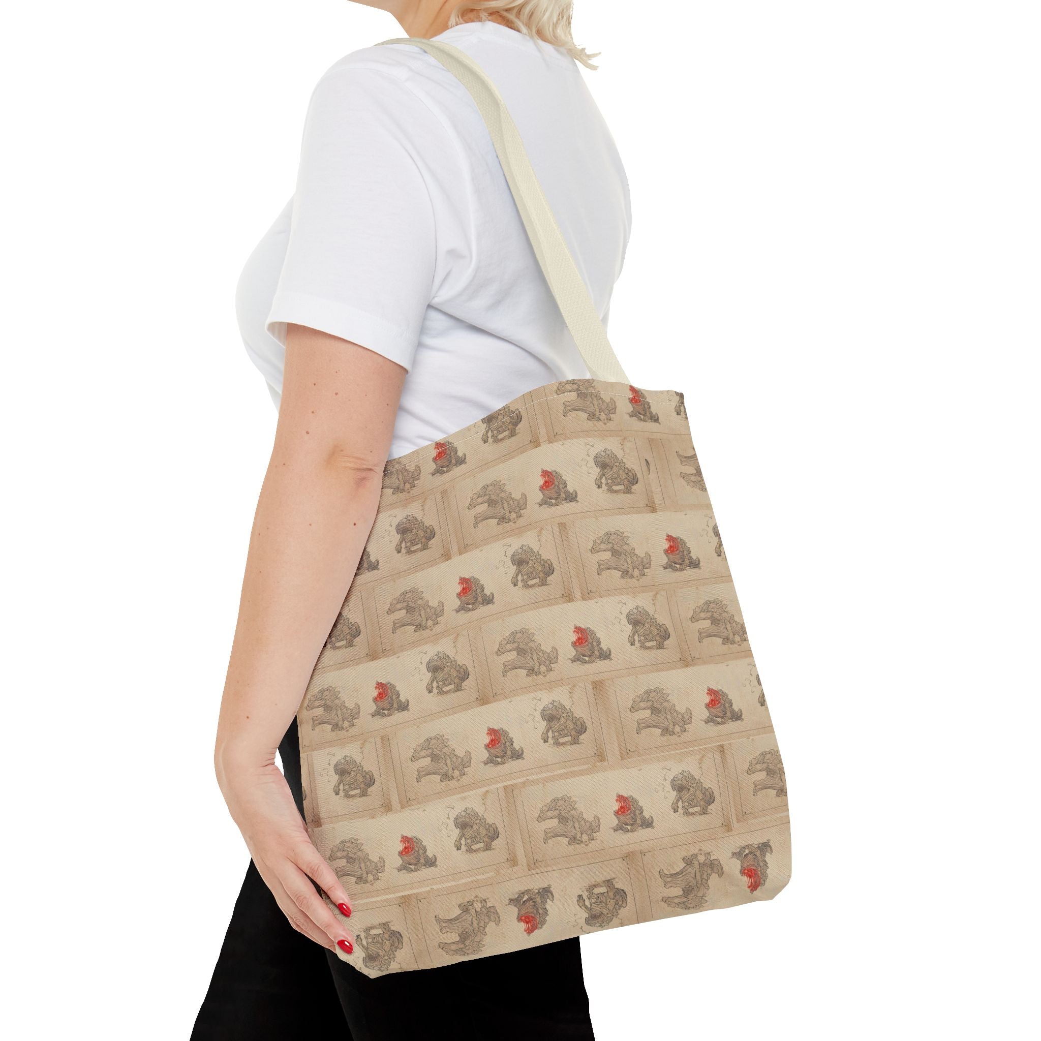 MOUMONS006 Tote Bag — Cute Retro Dog Shopper
