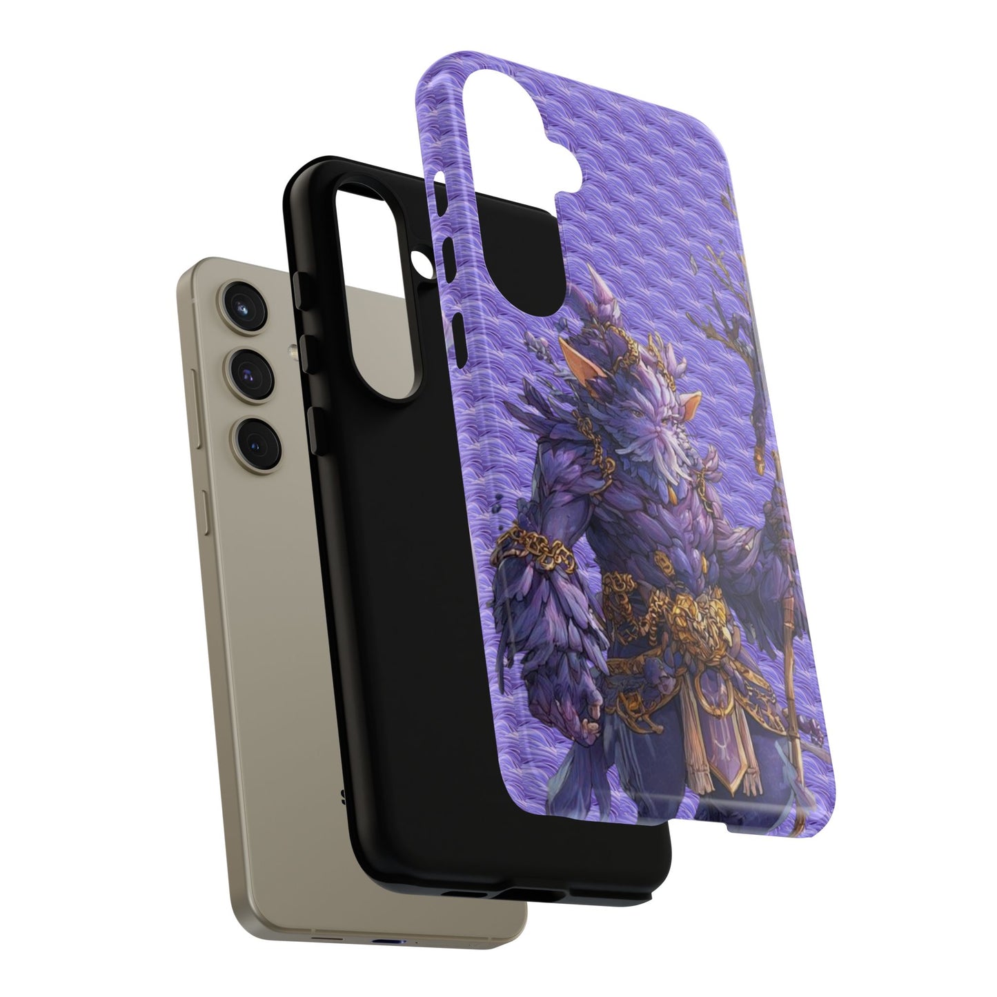 MOUMONS004 Purple Fantasy Warrior Phone Case – "Smoothie Waguizi" Art Protective Cover