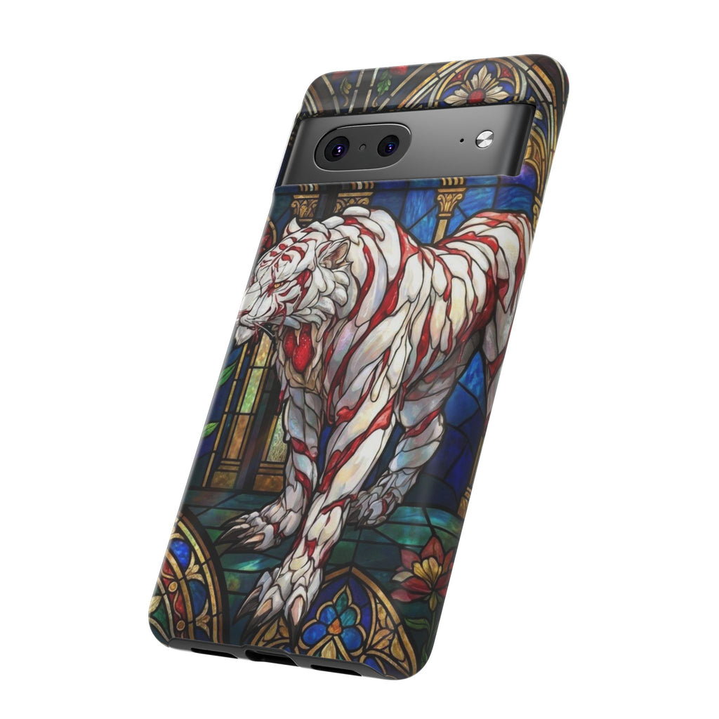 MOUMONS0011 special Stained Glass Phone Case — Protective Tough Case with Gothic Cathedral Design