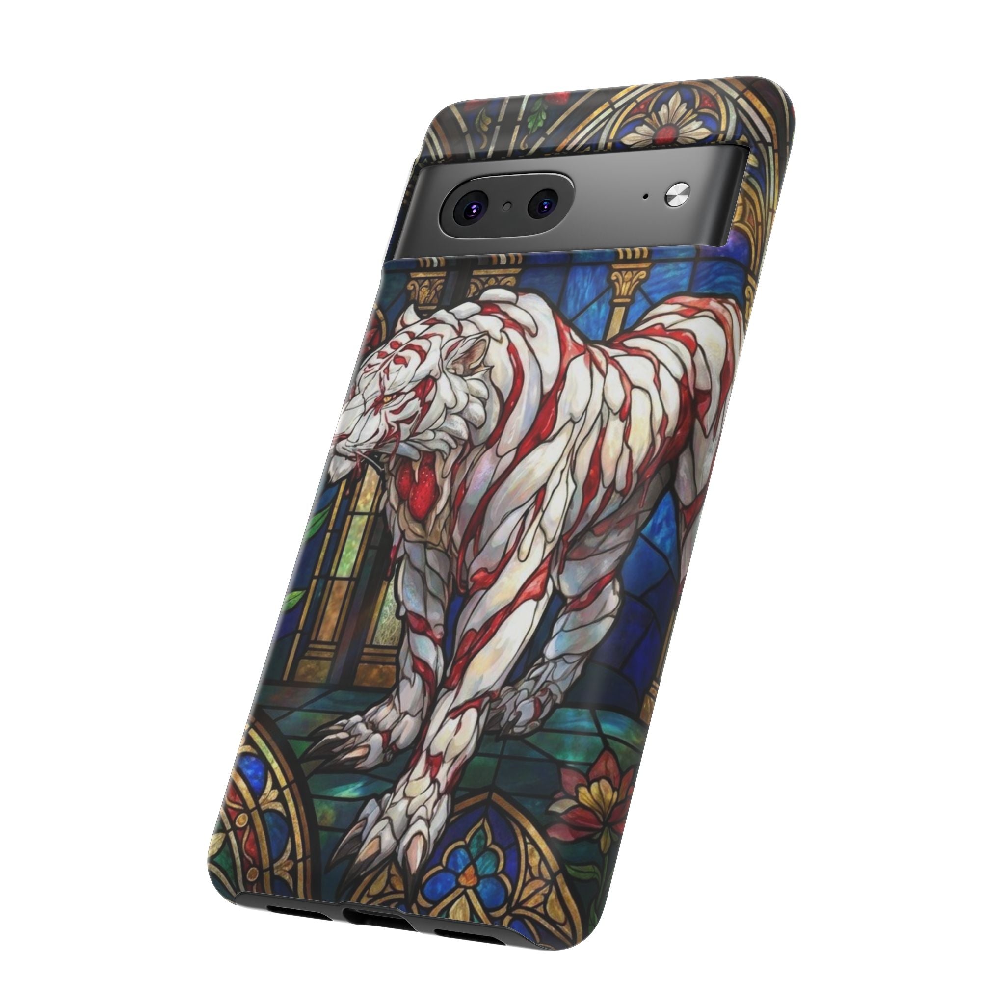 MOUMONS0011 special Stained Glass Phone Case — Protective Tough Case with Gothic Cathedral Design
