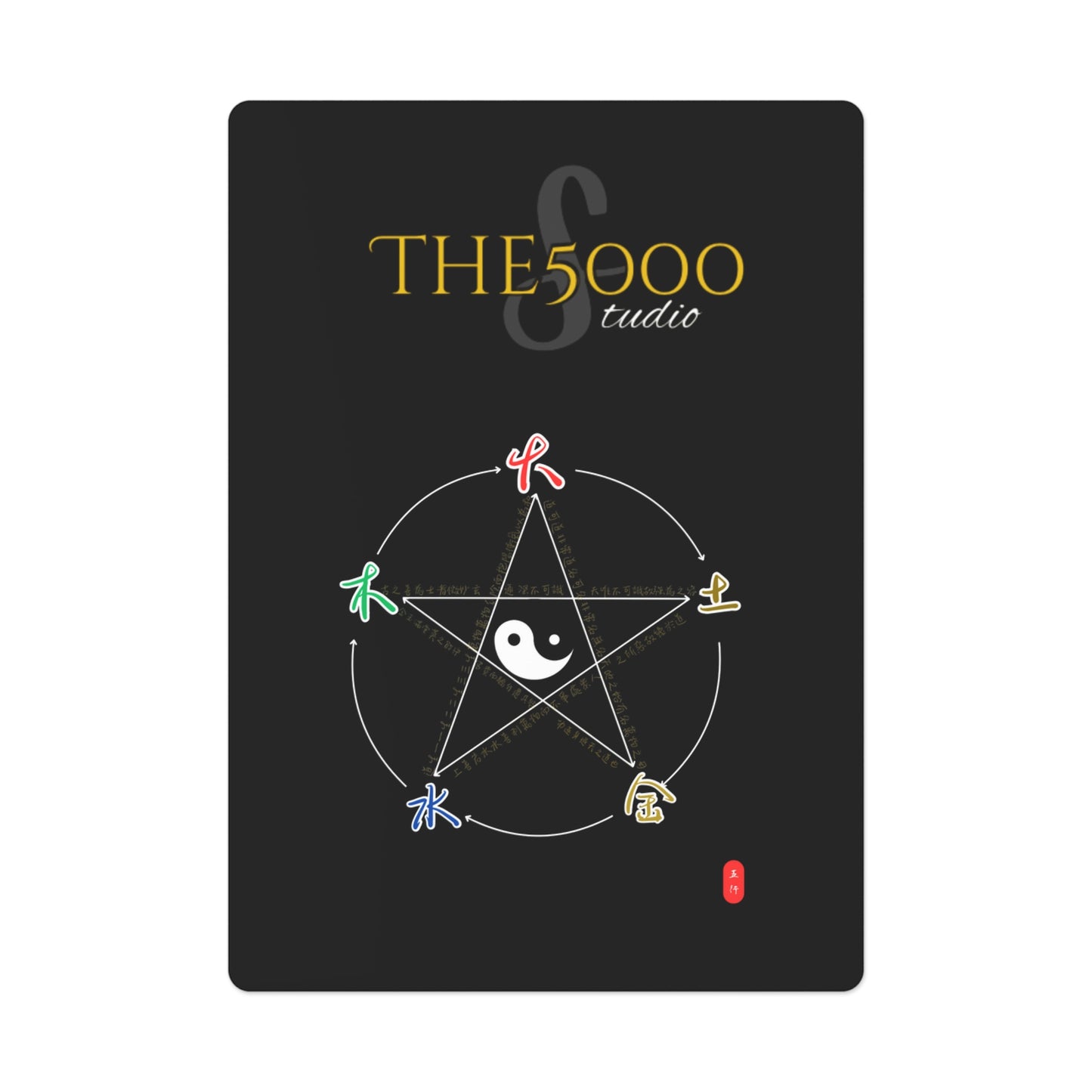 Premium Poker Cards Set - The five Elemental Design Collection