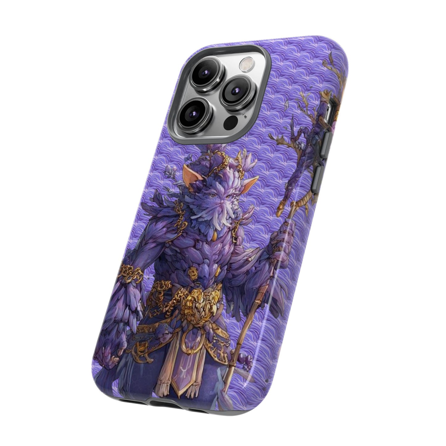 MOUMONS004 Purple Fantasy Warrior Phone Case – "Smoothie Waguizi" Art Protective Cover