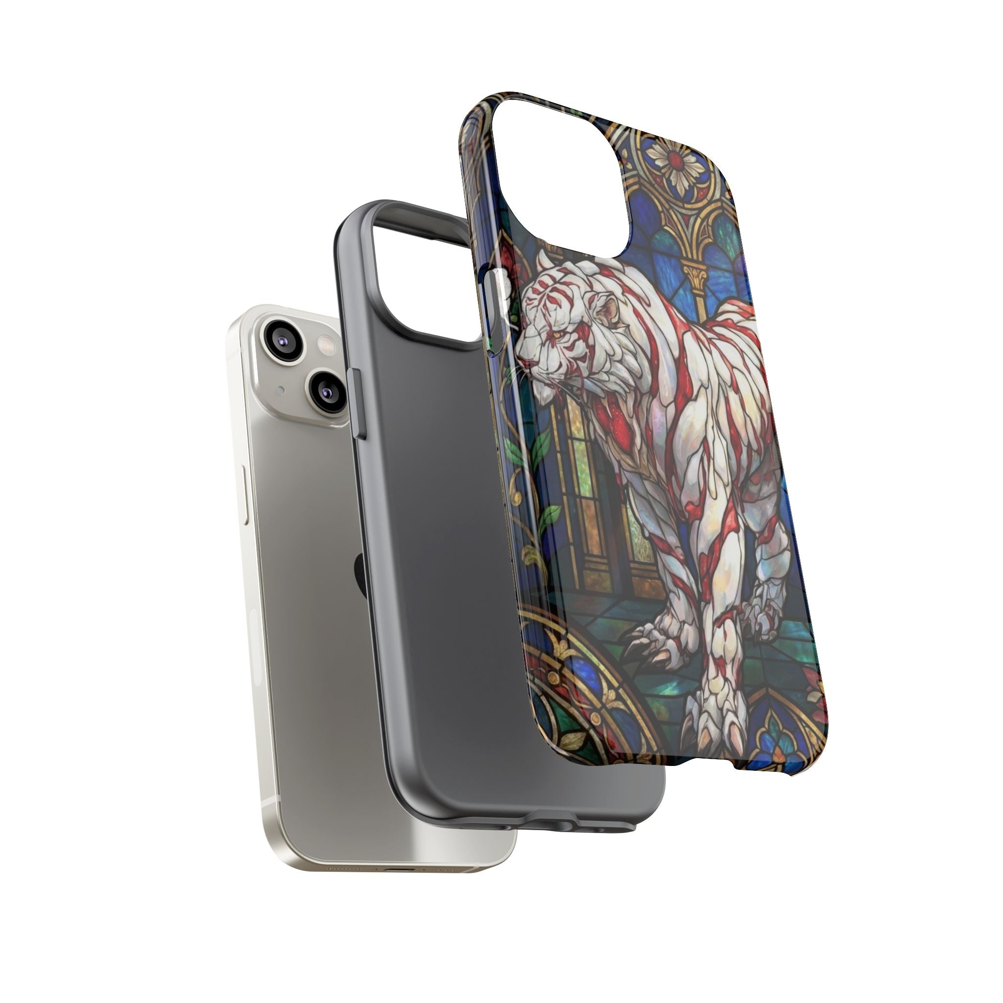 MOUMONS0011 special Stained Glass Phone Case — Protective Tough Case with Gothic Cathedral Design