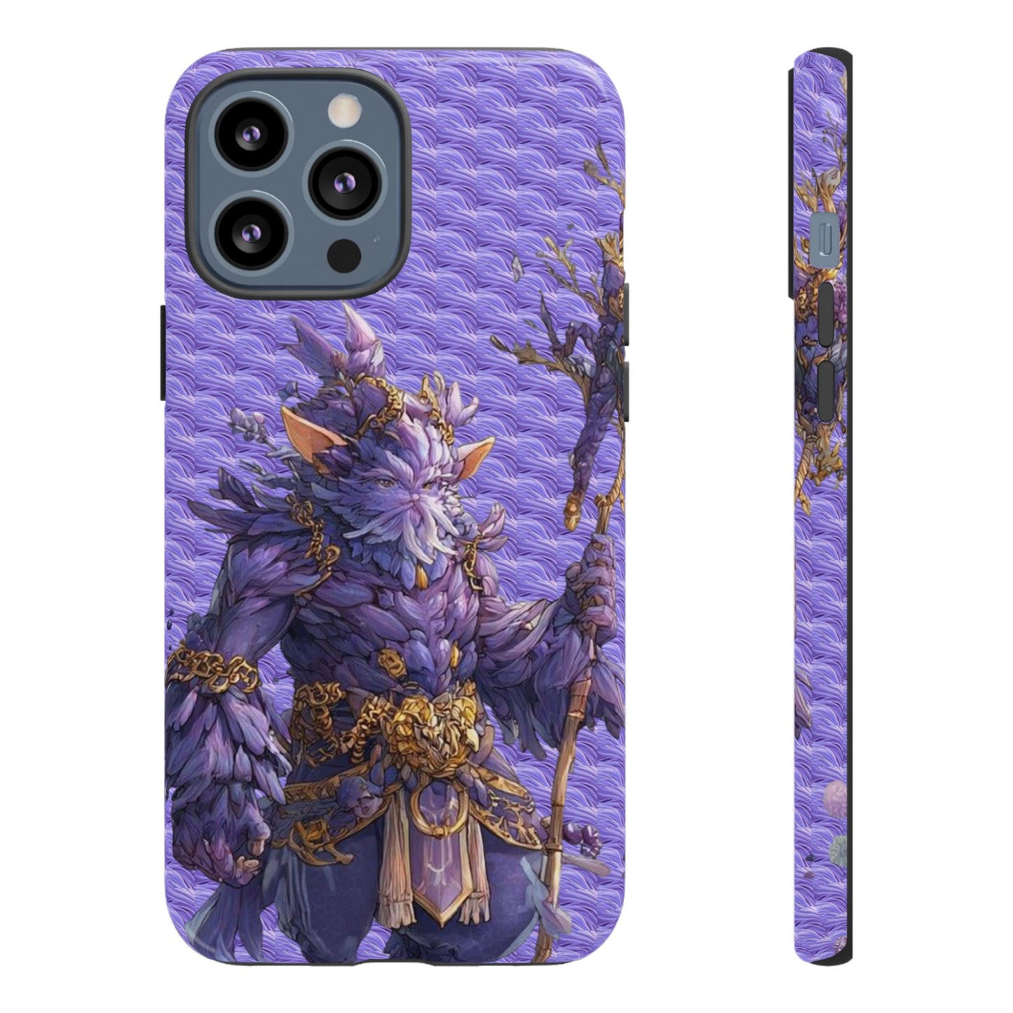 MOUMONS004 Purple Fantasy Warrior Phone Case – "Smoothie Waguizi" Art Protective Cover