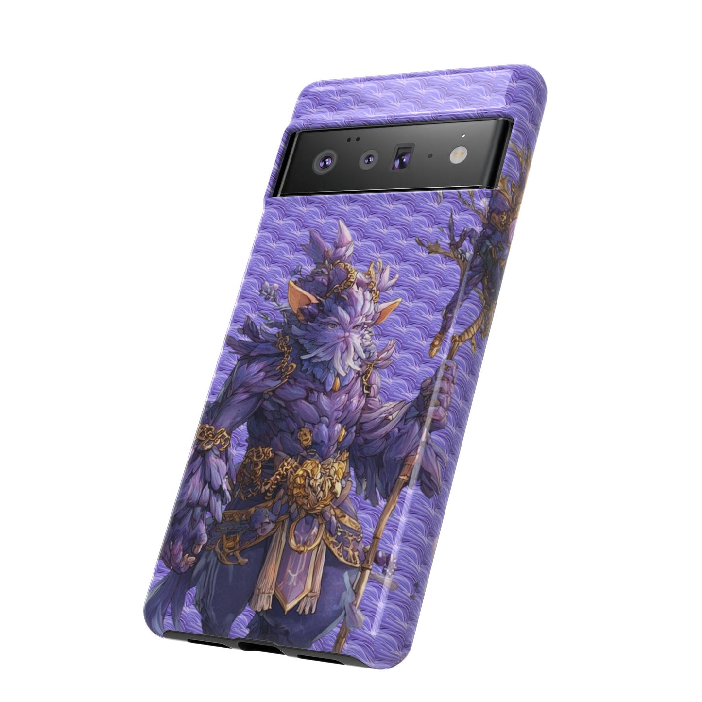MOUMONS004 Purple Fantasy Warrior Phone Case – "Smoothie Waguizi" Art Protective Cover