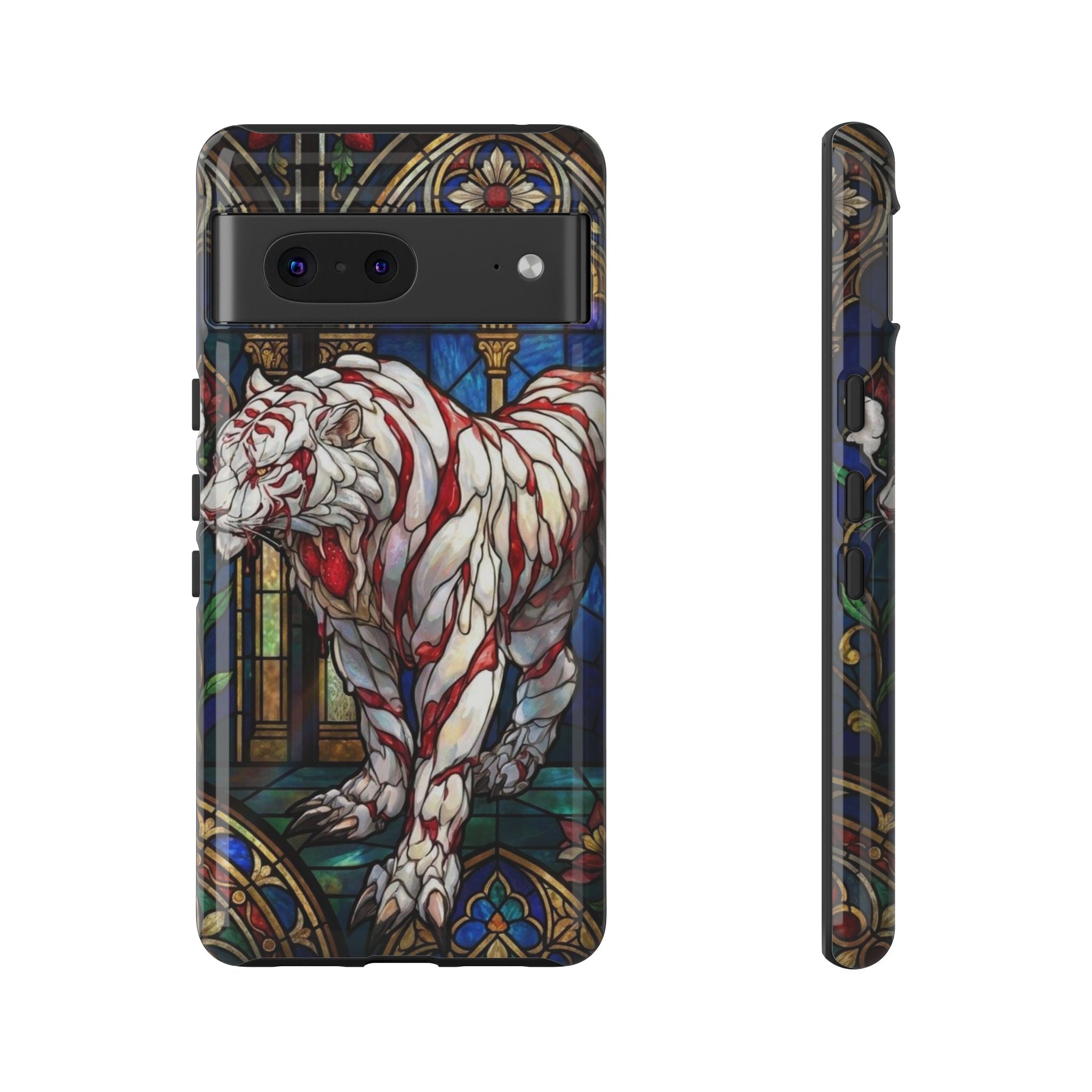 MOUMONS0011 special Stained Glass Phone Case — Protective Tough Case with Gothic Cathedral Design