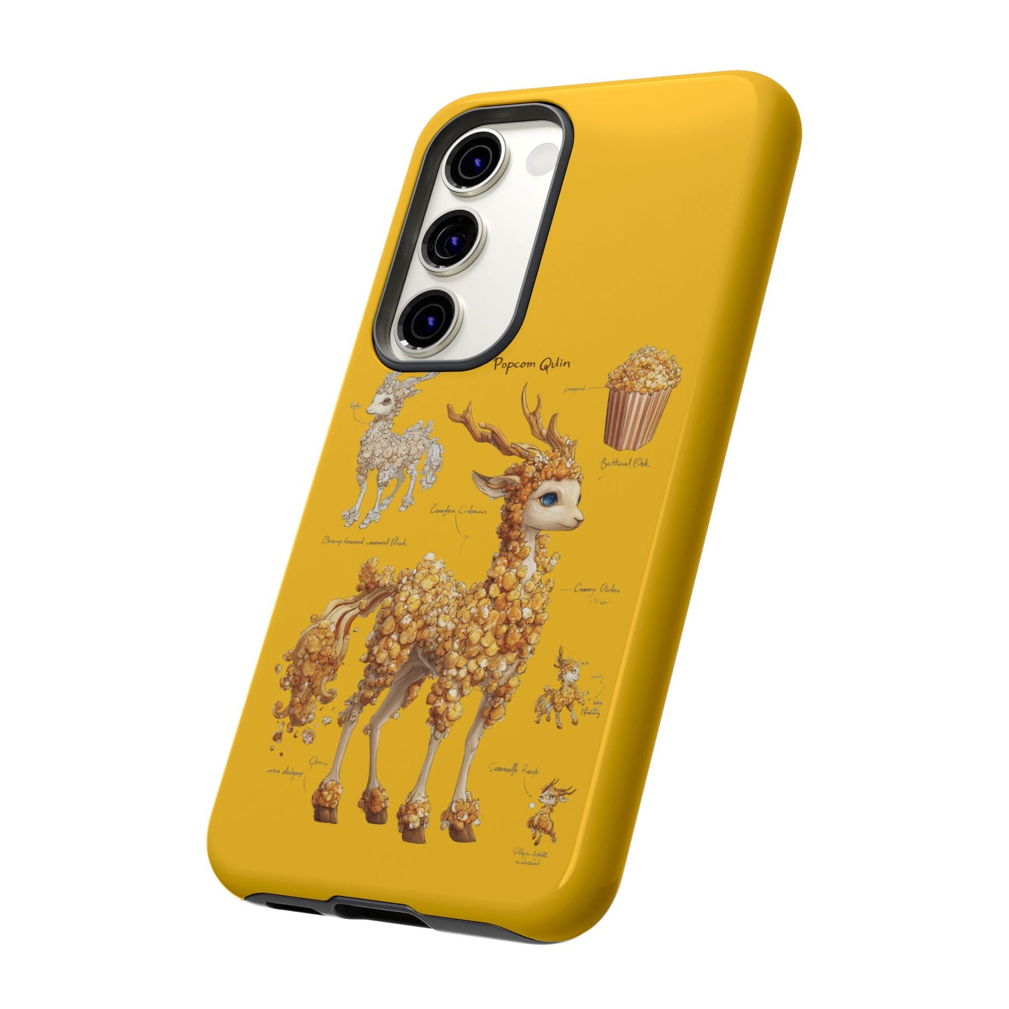 MOUMONS001 Popcorn Deer Phone Case – Cute Kawaii Snack Animal Protective Cover