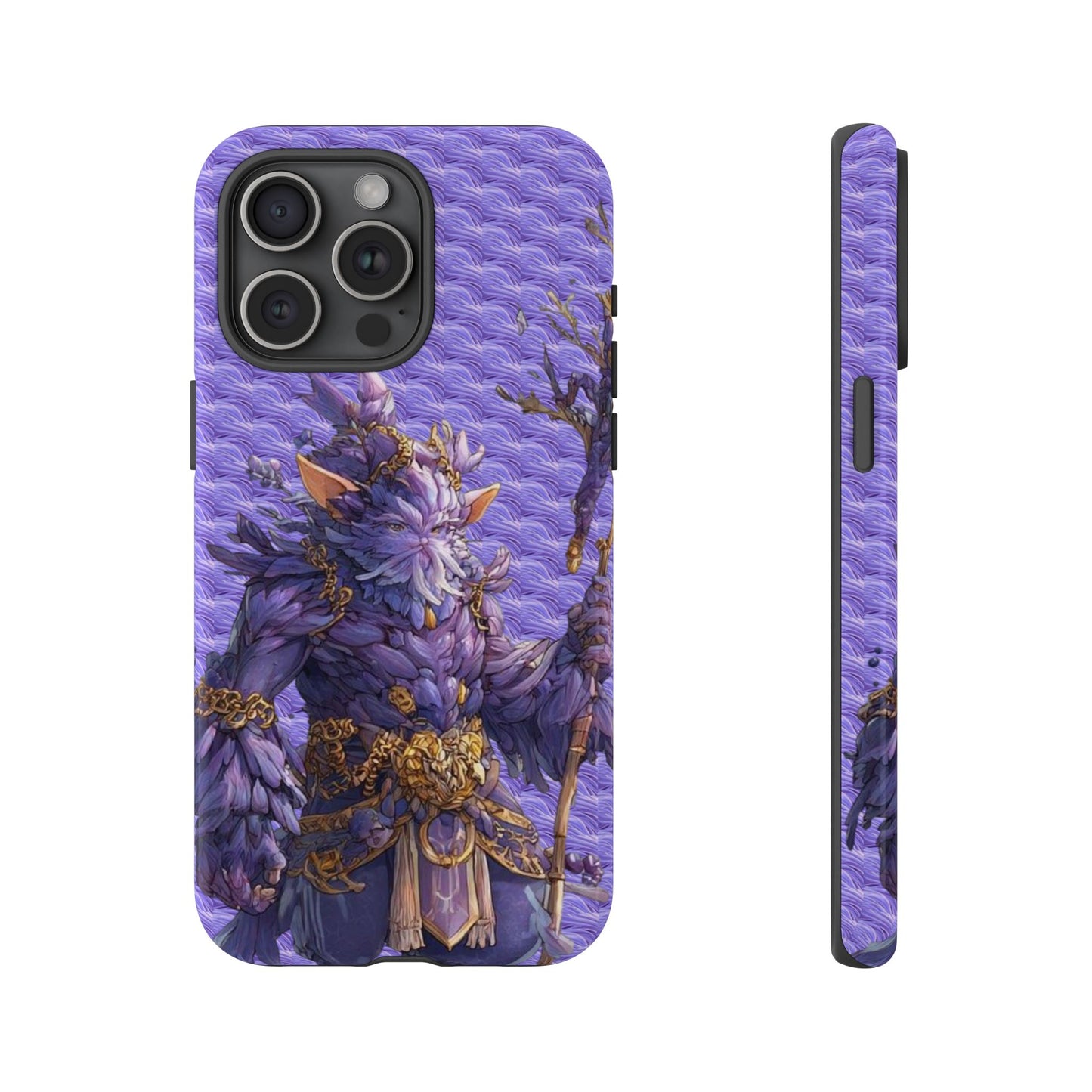 MOUMONS004 Purple Fantasy Warrior Phone Case – "Smoothie Waguizi" Art Protective Cover