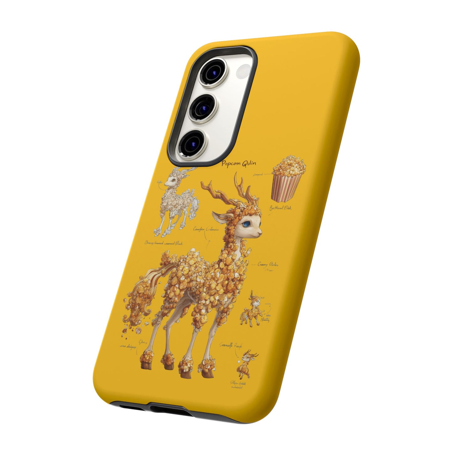 MOUMONS001 Popcorn Deer Phone Case – Cute Kawaii Snack Animal Protective Cover