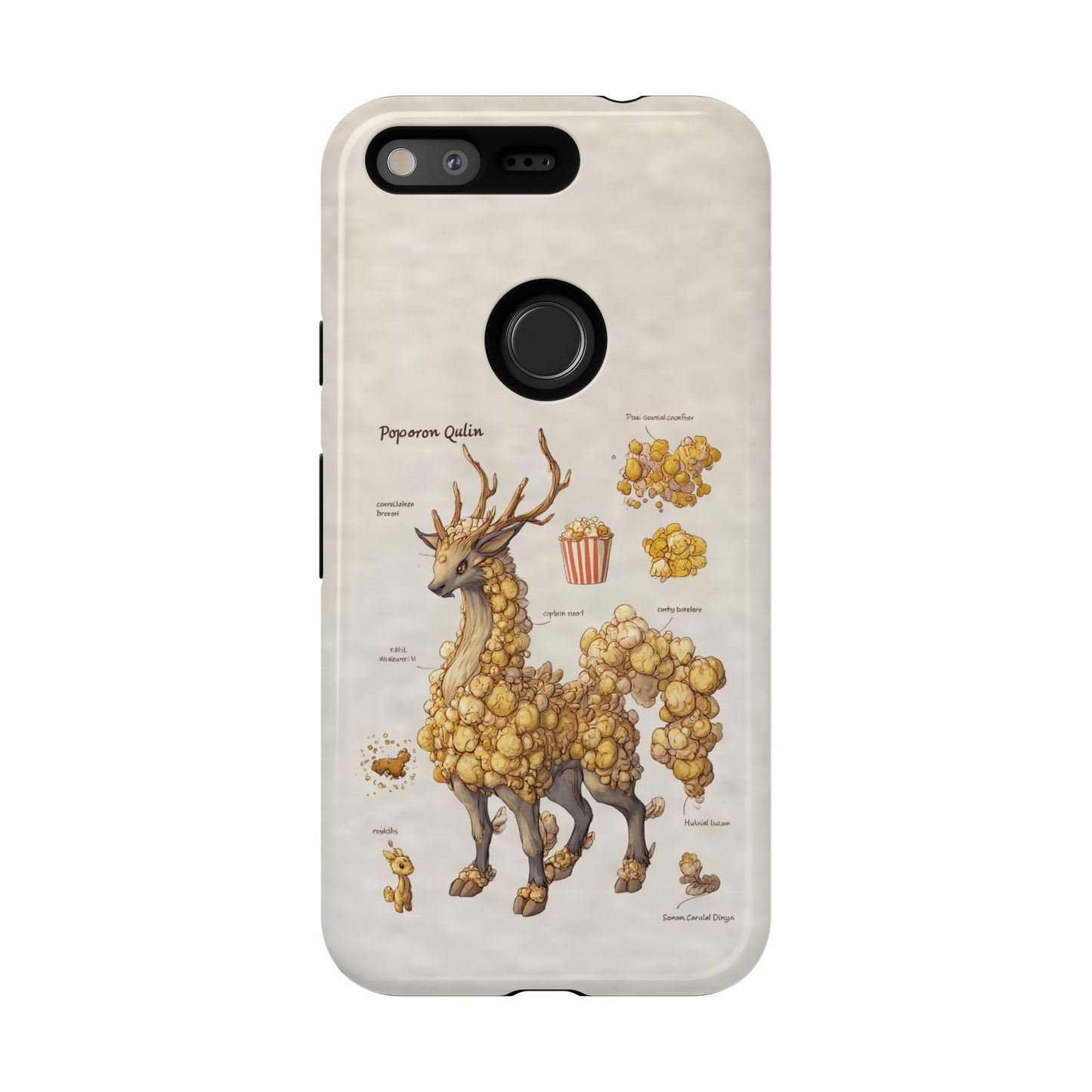 MOUMONS002 Popcorn Quill Phone Case — Cute Popcorn Creature Protective Cover