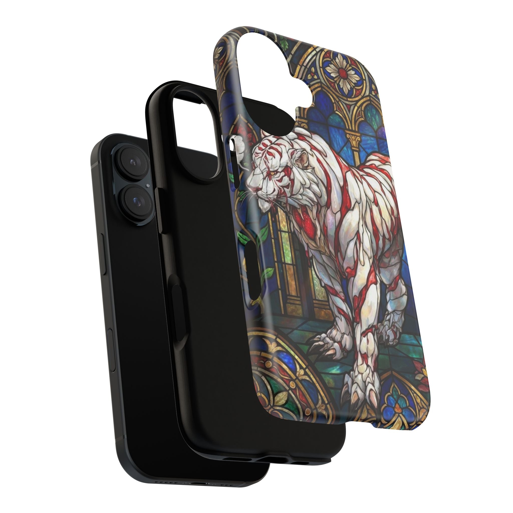 MOUMONS0011 special Stained Glass Phone Case — Protective Tough Case with Gothic Cathedral Design