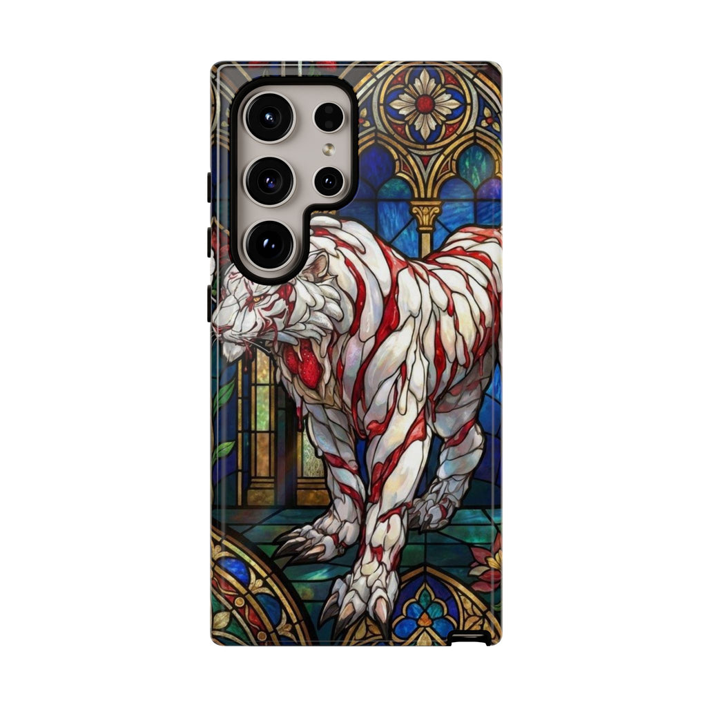 MOUMONS0011 special Stained Glass Phone Case — Protective Tough Case with Gothic Cathedral Design