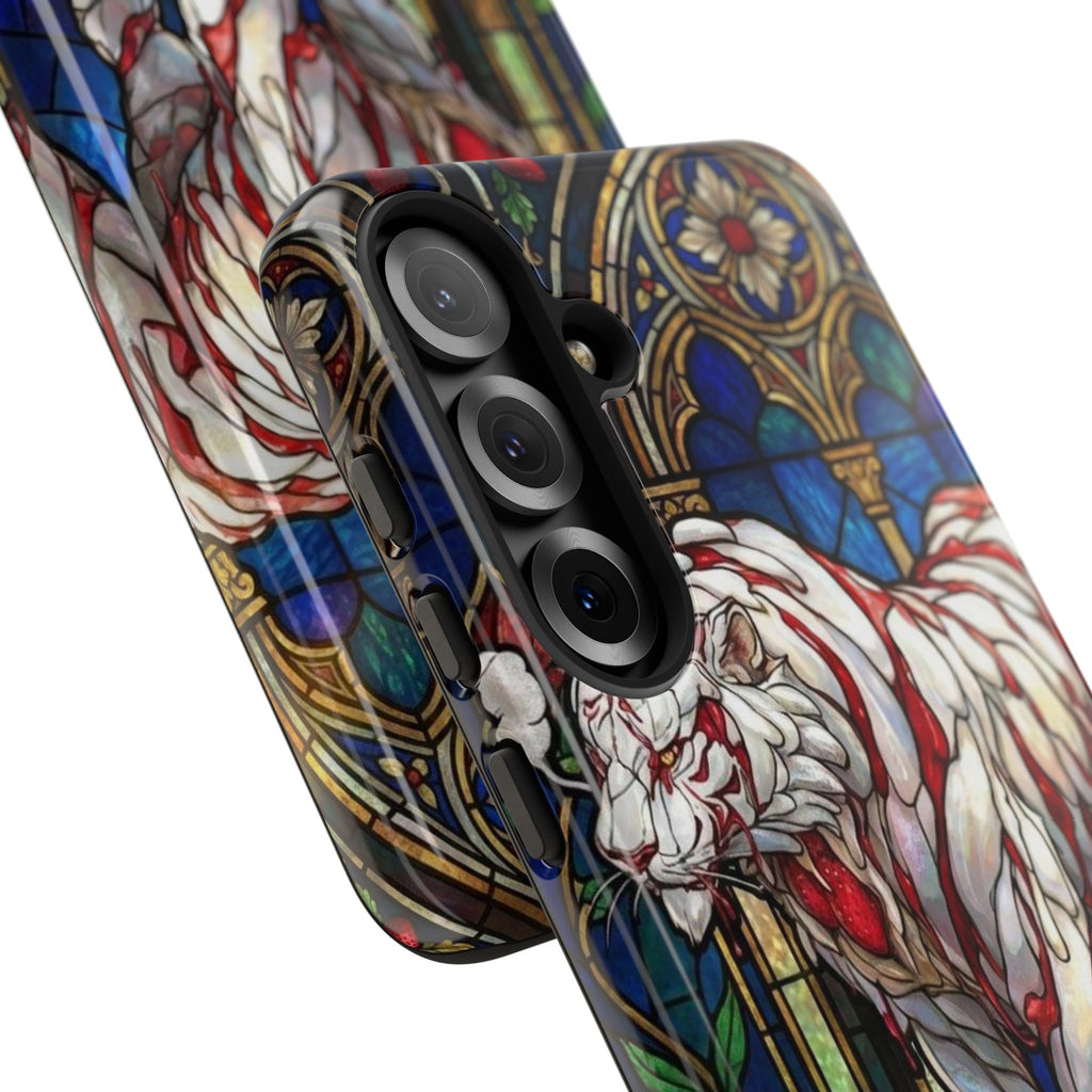 MOUMONS0011 special Stained Glass Phone Case — Protective Tough Case with Gothic Cathedral Design