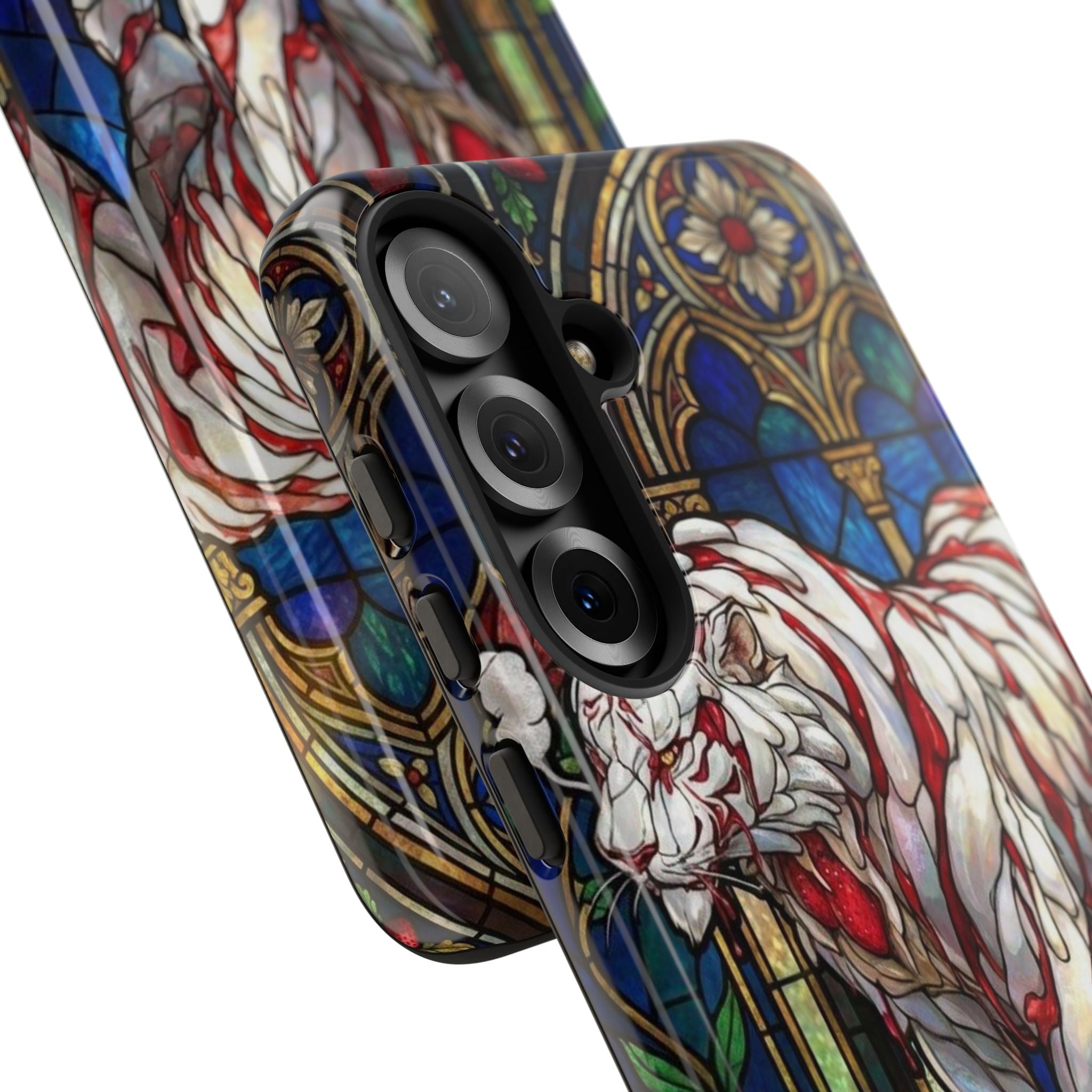 MOUMONS0011 special Stained Glass Phone Case — Protective Tough Case with Gothic Cathedral Design