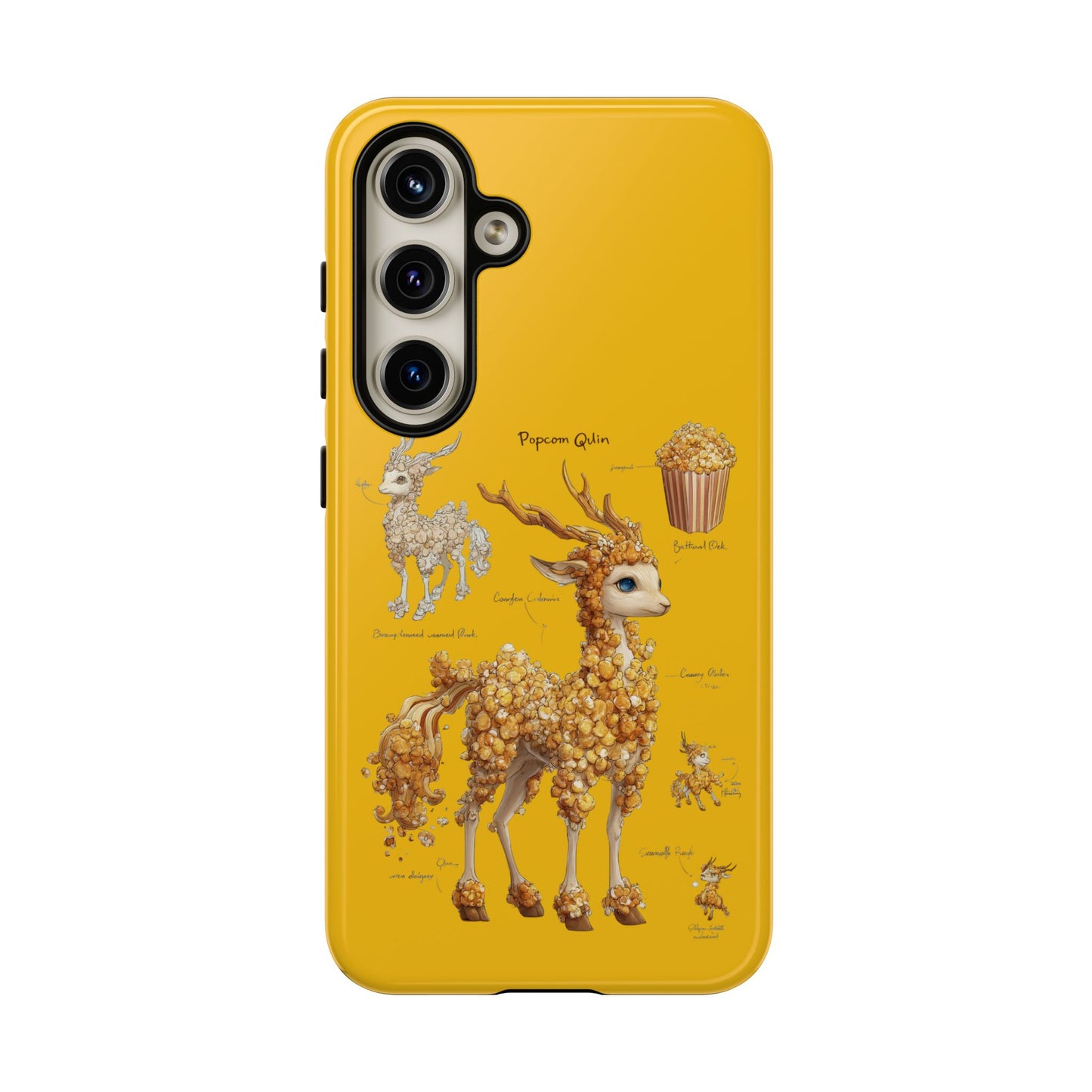 MOUMONS001 Popcorn Deer Phone Case – Cute Kawaii Snack Animal Protective Cover
