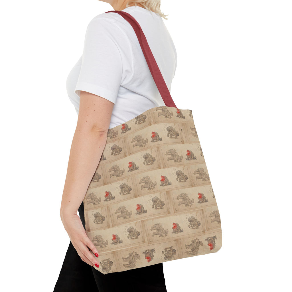MOUMONS006 Tote Bag — Cute Retro Dog Shopper