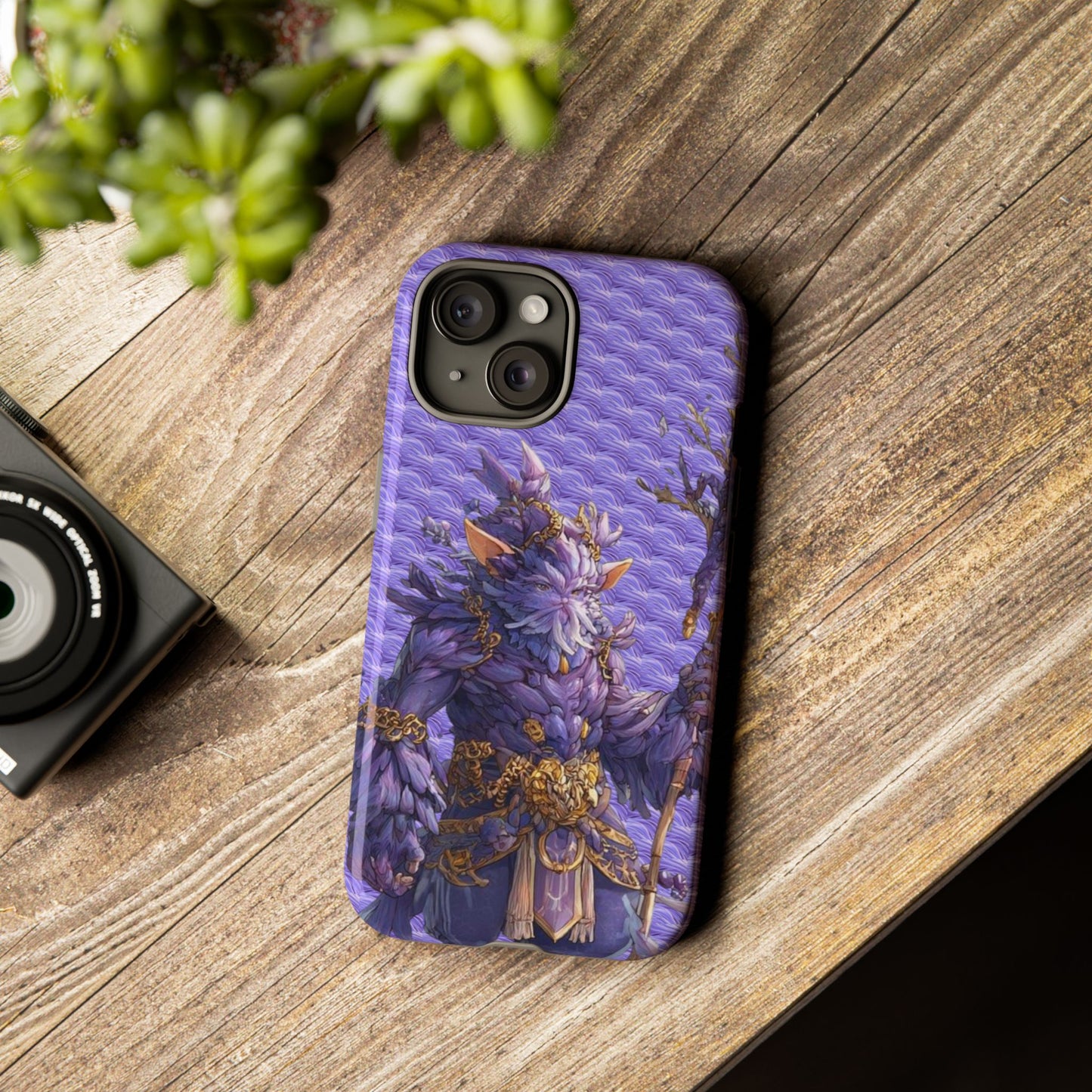 MOUMONS004 Purple Fantasy Warrior Phone Case – "Smoothie Waguizi" Art Protective Cover
