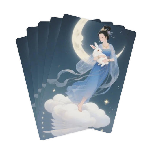 Myths of Traditional Chinese  04:Moonlit Poker Card Set, Unique Playing Cards, Gift for Gamers, Fantasy Card Deck, Poker Night Essentials