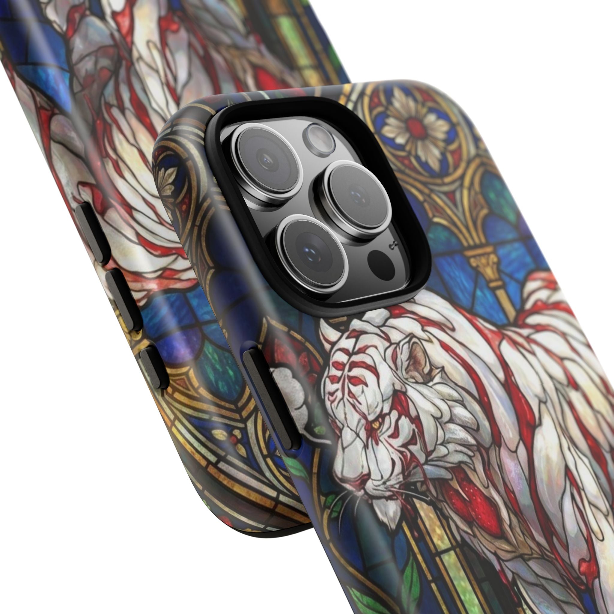 MOUMONS0011 special Stained Glass Phone Case — Protective Tough Case with Gothic Cathedral Design